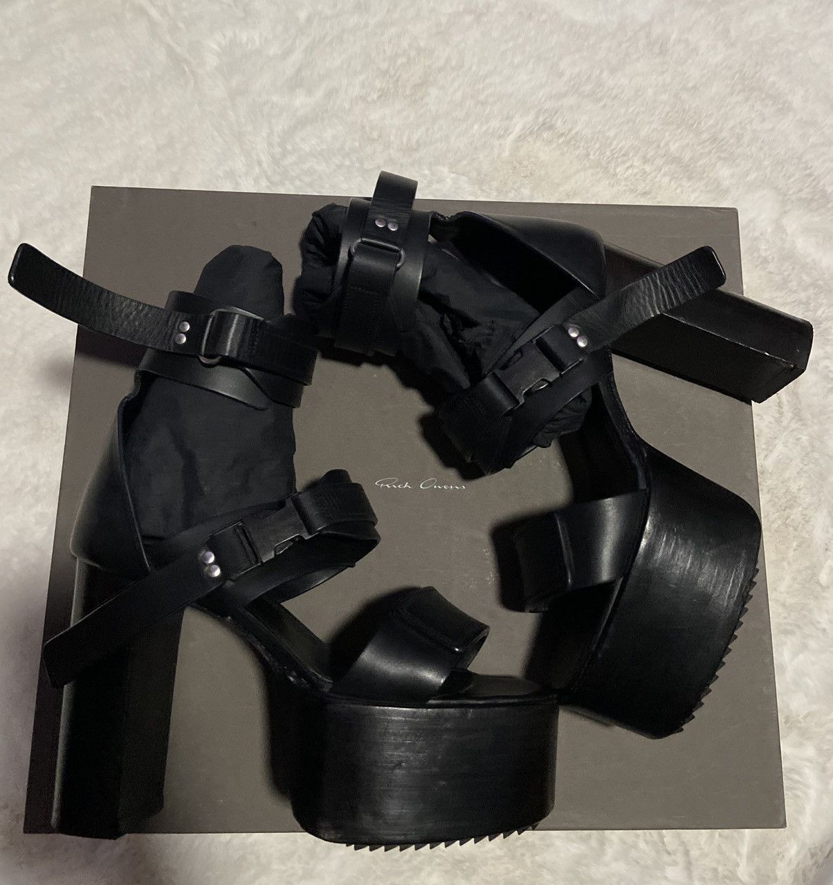 Rick Owens Rick Owens Kiss ankle strap platform heels Size US 8.5 / IT 38.5 - 2 Thumbnail