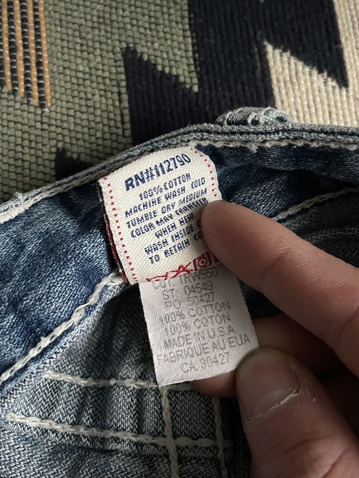True Religion Vintage Y2K True Religion Distressed Denim Jeans Size US 29 - 12 Thumbnail