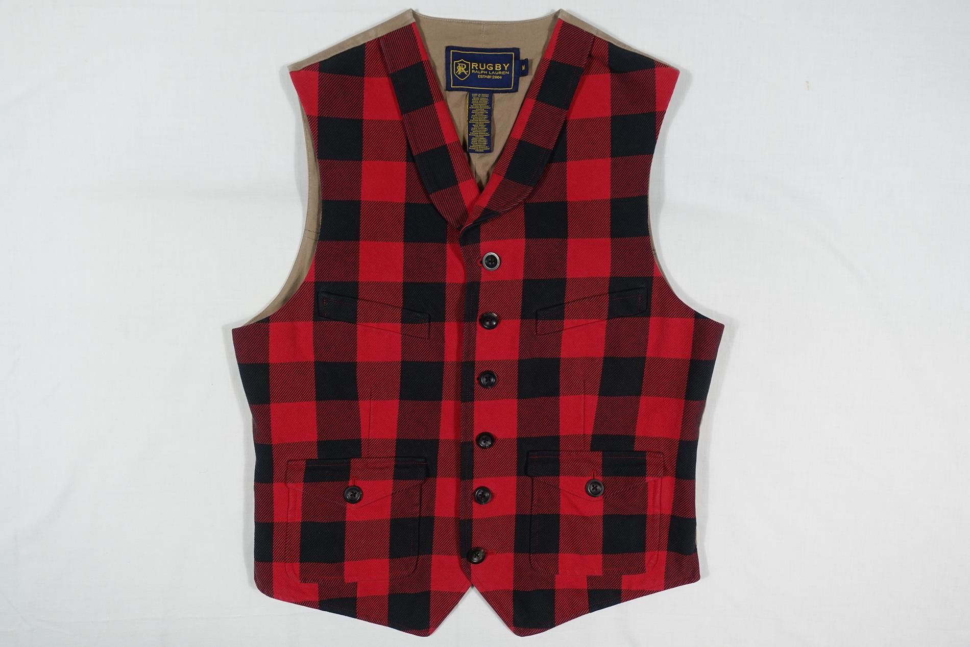 Rugby Ralph Lauren Ralph Lauren Rugby Vest Buffalo Plaid Deer Red Sportsman M Size US M / EU 48-50 / 2 - 1 Thumbnail