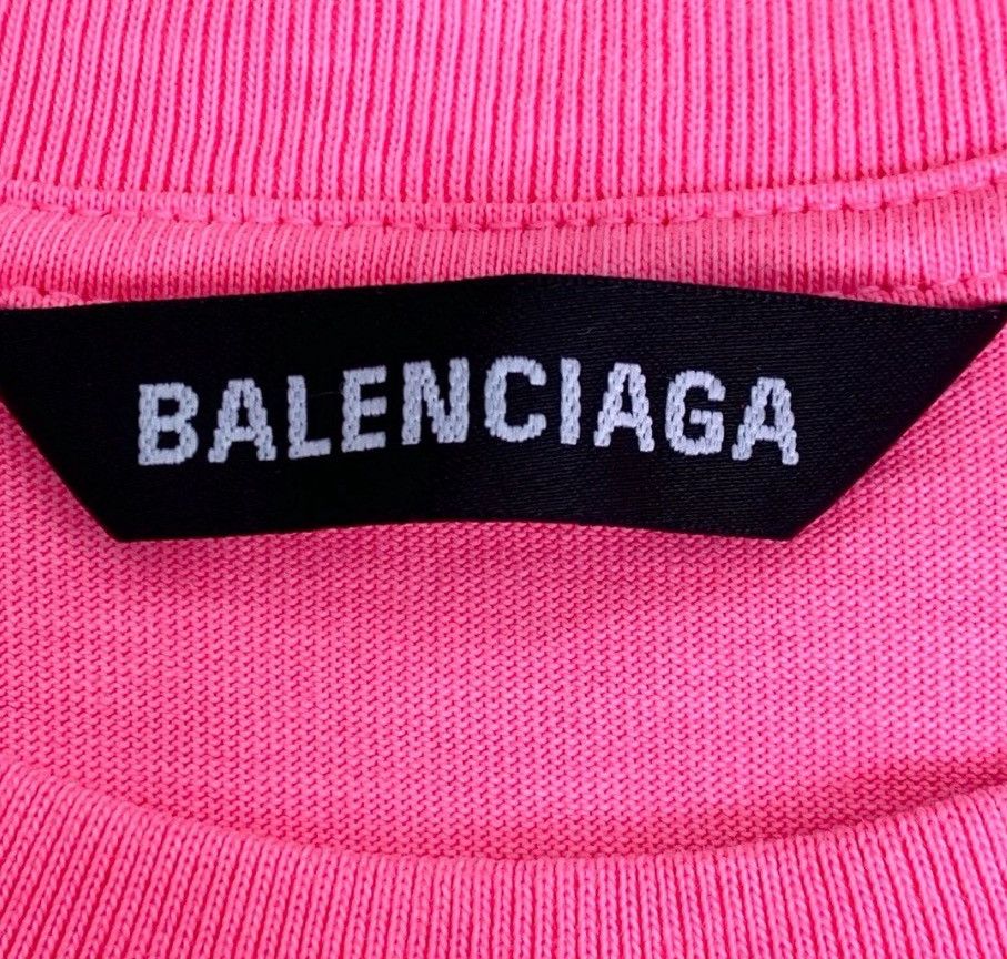 Balenciaga Balenciaga logo letter embroidery round neck pink cotton s Size US M / EU 48-50 / 2 - 6 Thumbnail