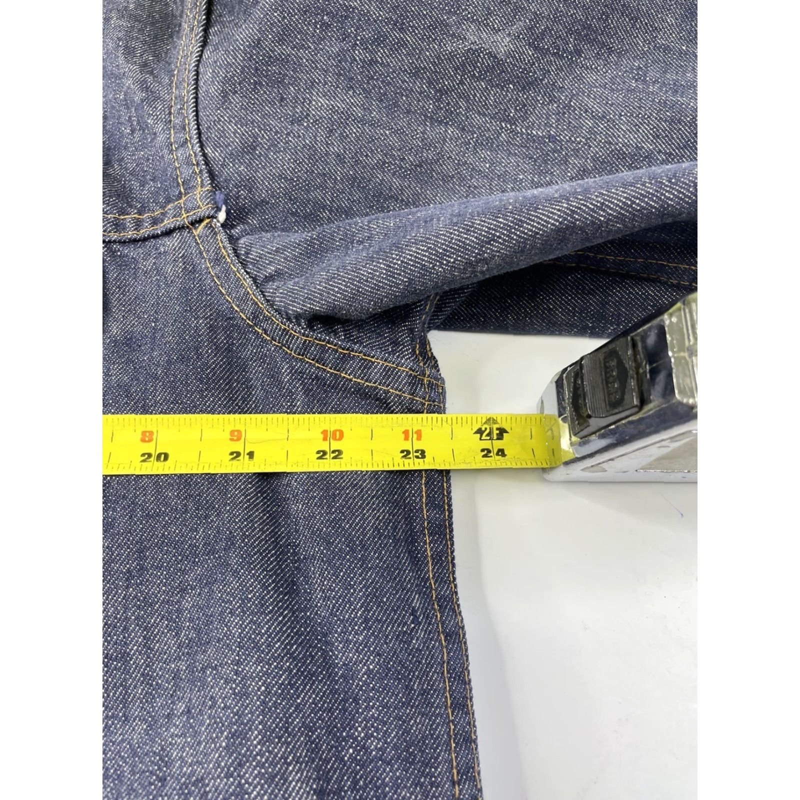 Sears VINTAGE ROEBUCKS Sears Denim Shearling Jacket Chore Coat Sherpa Lined 40 Tall Jeans Cotton Blue Men 80s 90s Western Cowboy Workwear Jacket Size US XXS / EU 40 - 7 Thumbnail
