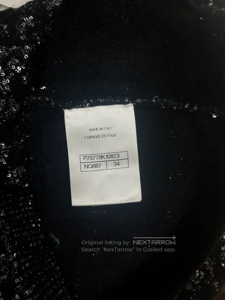 Chanel Chanel 23B Black Sequin Knitwear coat Size XXS / US 00 / IT 34 - 5 Thumbnail