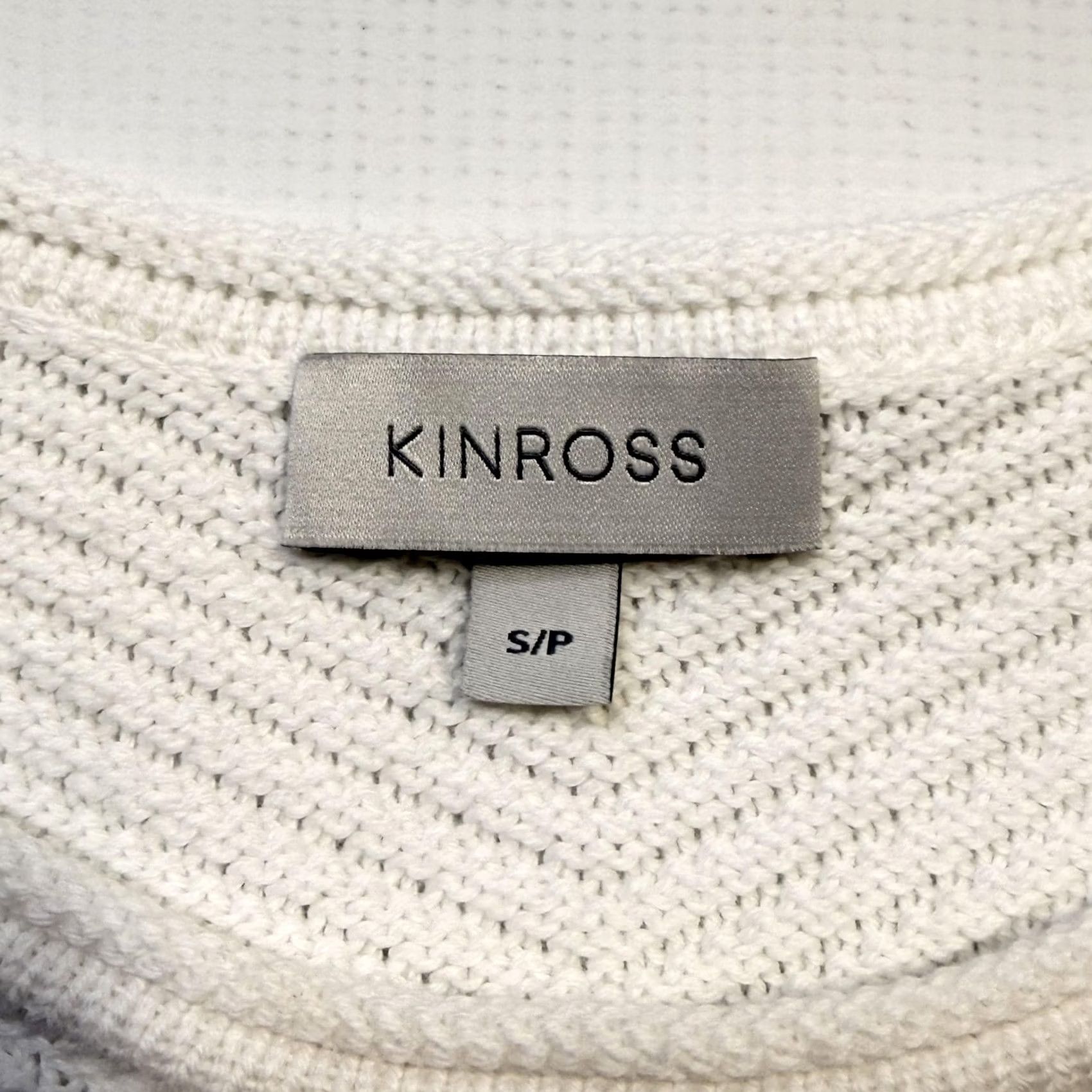 Vintage Kinross Womens Sweater Knit Crewneck Raglan White Chevron Geometric Cotton Pullover S Small Knit Slim-Cut Casual Size S / US 4 / IT 40 - 4 Thumbnail