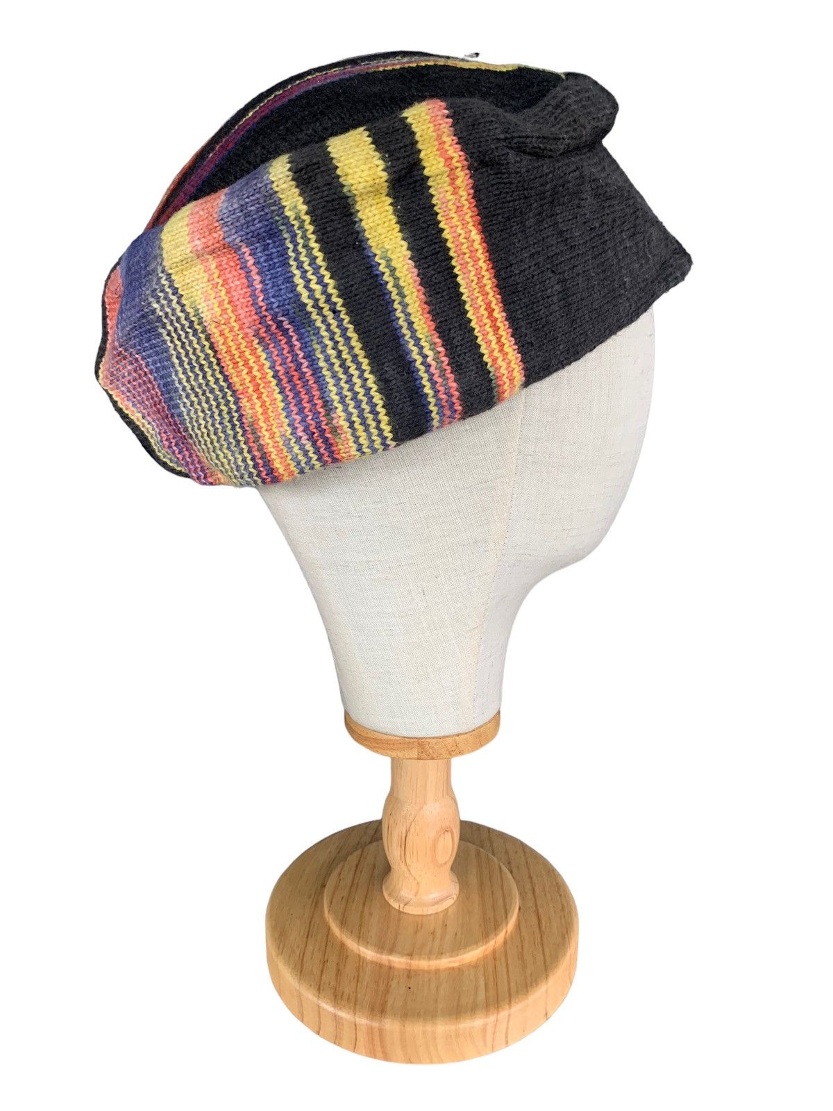 Japanese Brand × Kapital × Vintage HIPPIES STYLE 🌈 Multicolour Knitted Big size Beanie Hat Size ONE SIZE - 3 Thumbnail