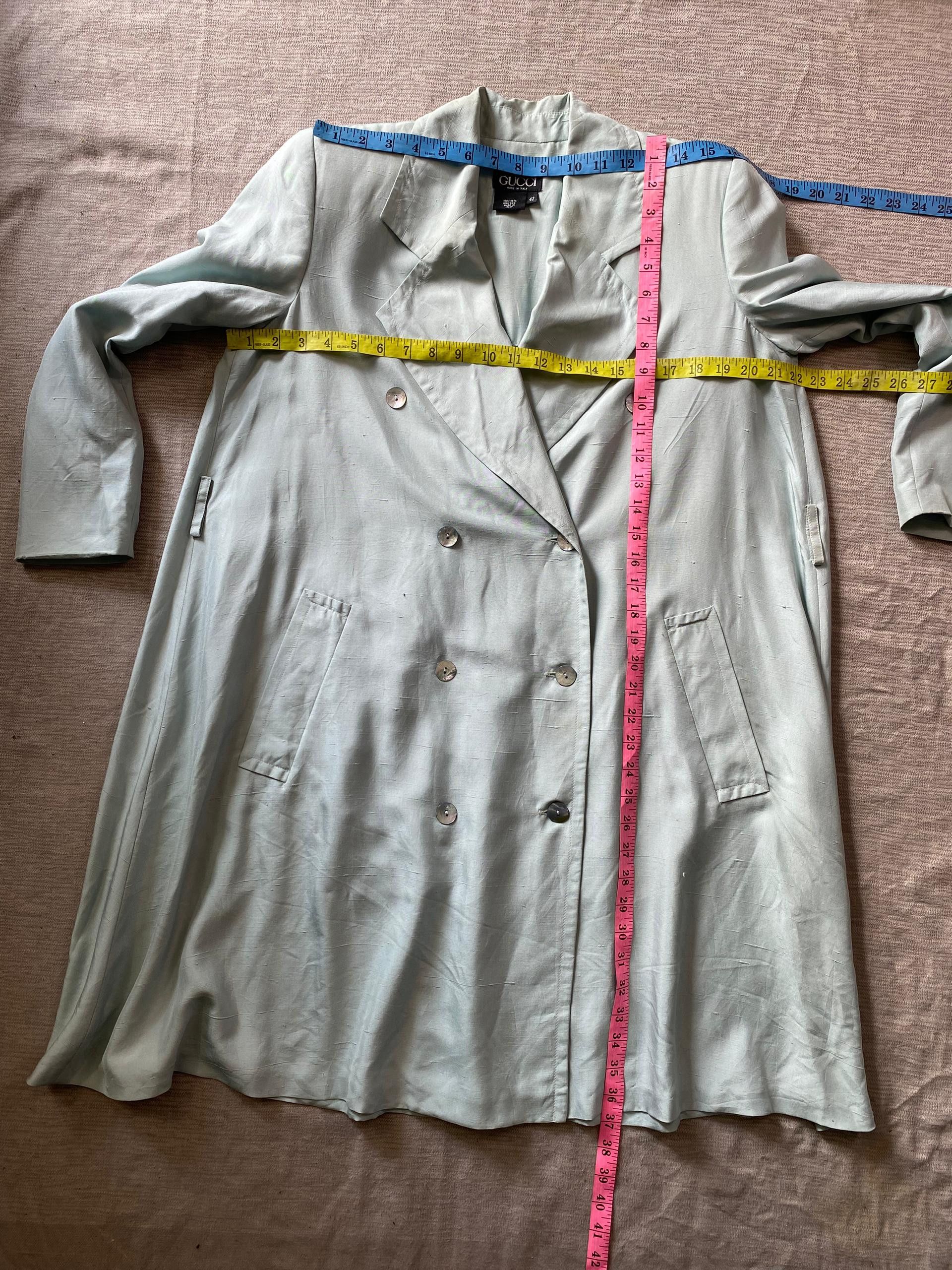 Gucci Vintage Gucci Silk Trench Coat Size M / US 6-8 / IT 42-44 - 15 Thumbnail
