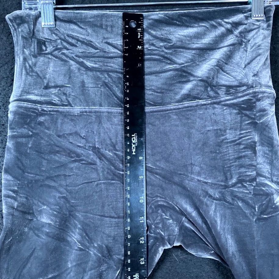 Spanx SPANX Womens Pants Charcoal Pull On High Rise Skinny Velvet Leggings Stretch XL Size 40" / US 18 - 7 Thumbnail
