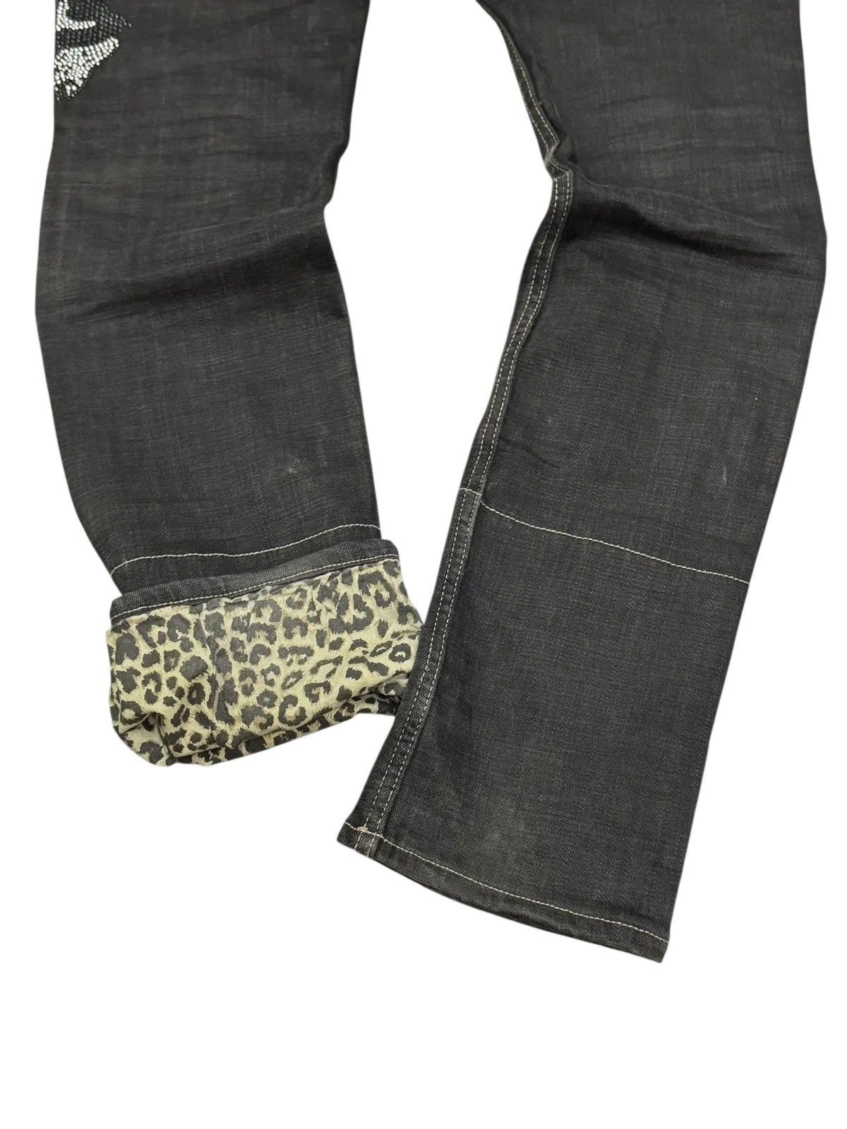 PPFM PPFM LEOPARD DESIGN SWAROVSKI ZIPPER DENIM JEANS Size US 32 / EU 48 - 10 Thumbnail