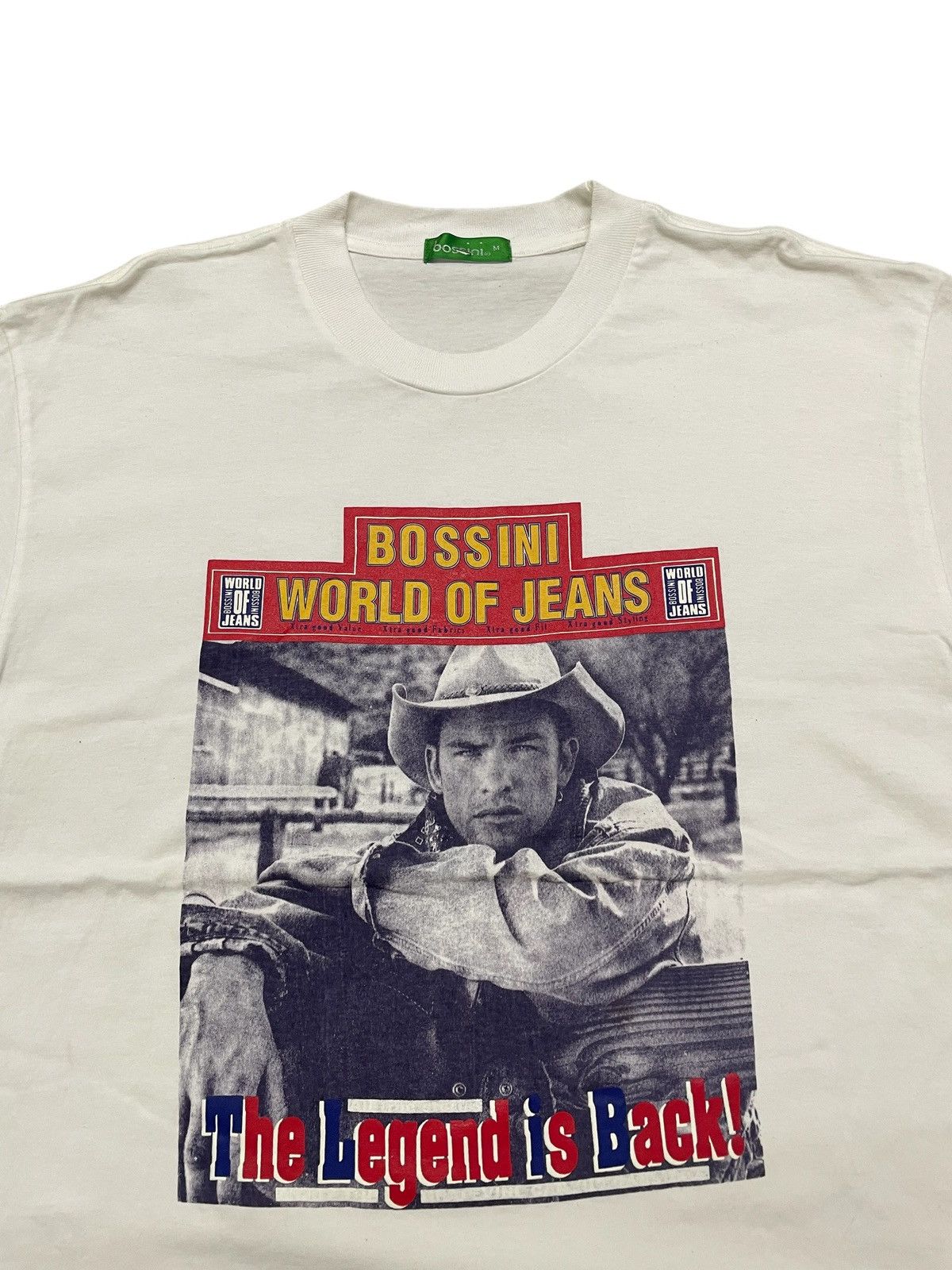 Vintage Vintage 90s Bossini World Of Jeans Photo Tees T-shirt Size US L / EU 52-54 / 3 - 2 Thumbnail