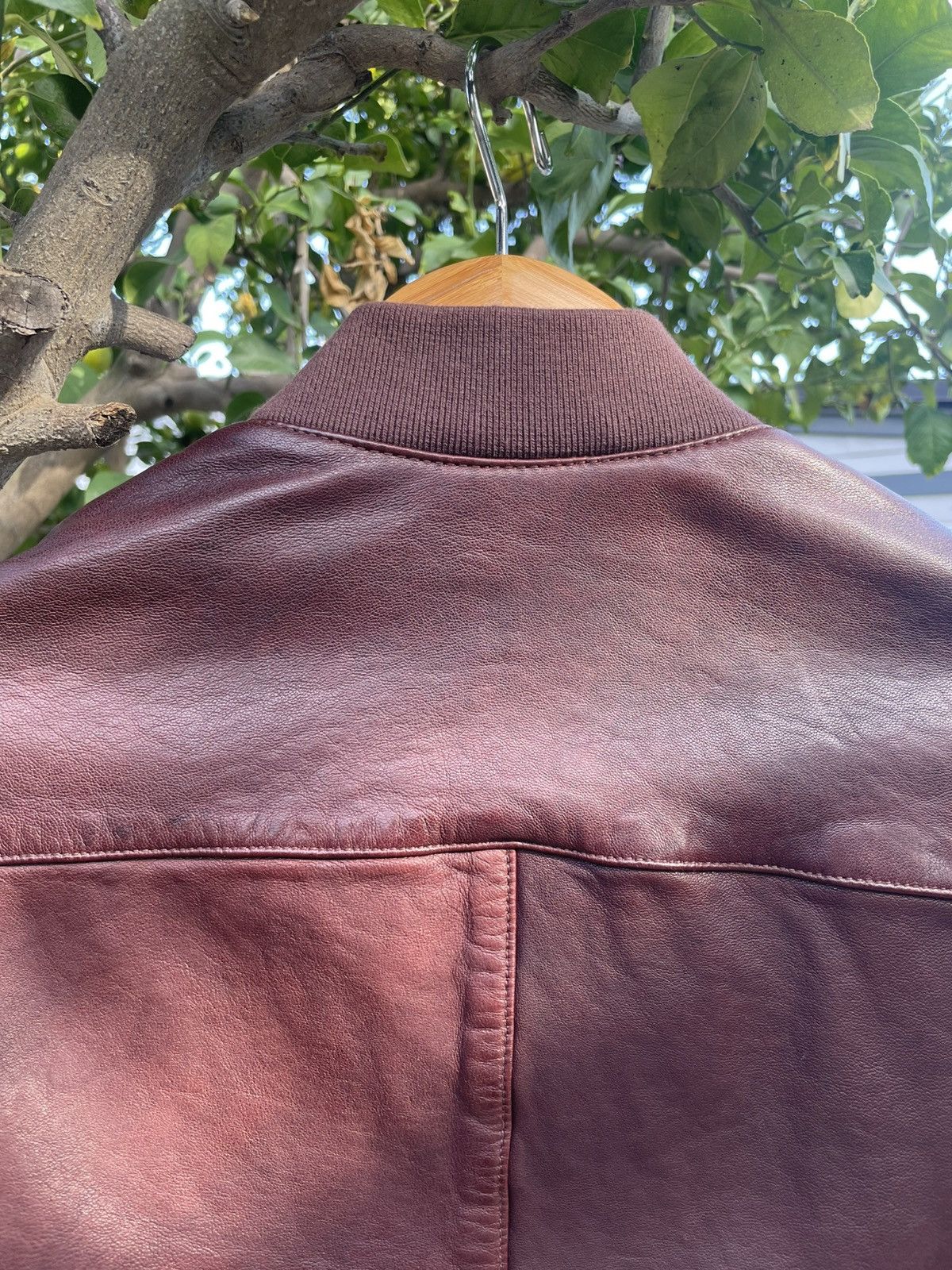 Allsaints Allsaints Mason Leather Bomber Jacket XS Oxblood Size US XS / EU 42 / 0 - 8 Thumbnail