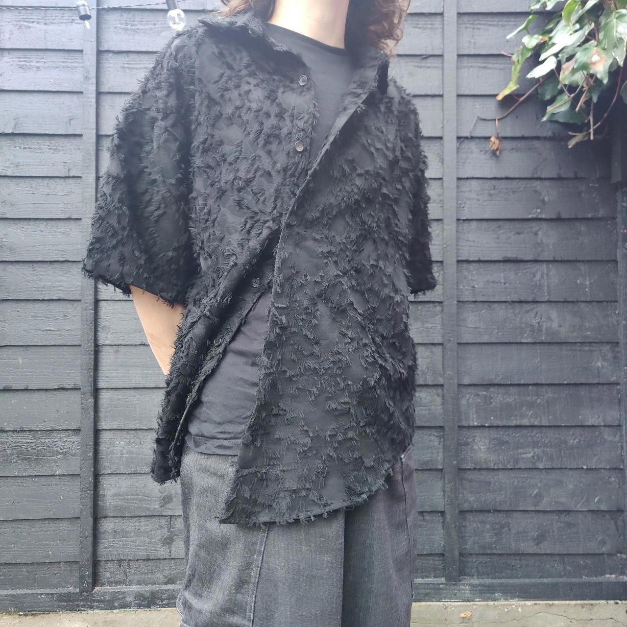 Other Conp Japanese Black Petal Asymmetric Button-up Shirt Size US M / EU 48-50 / 2 - 5 Thumbnail