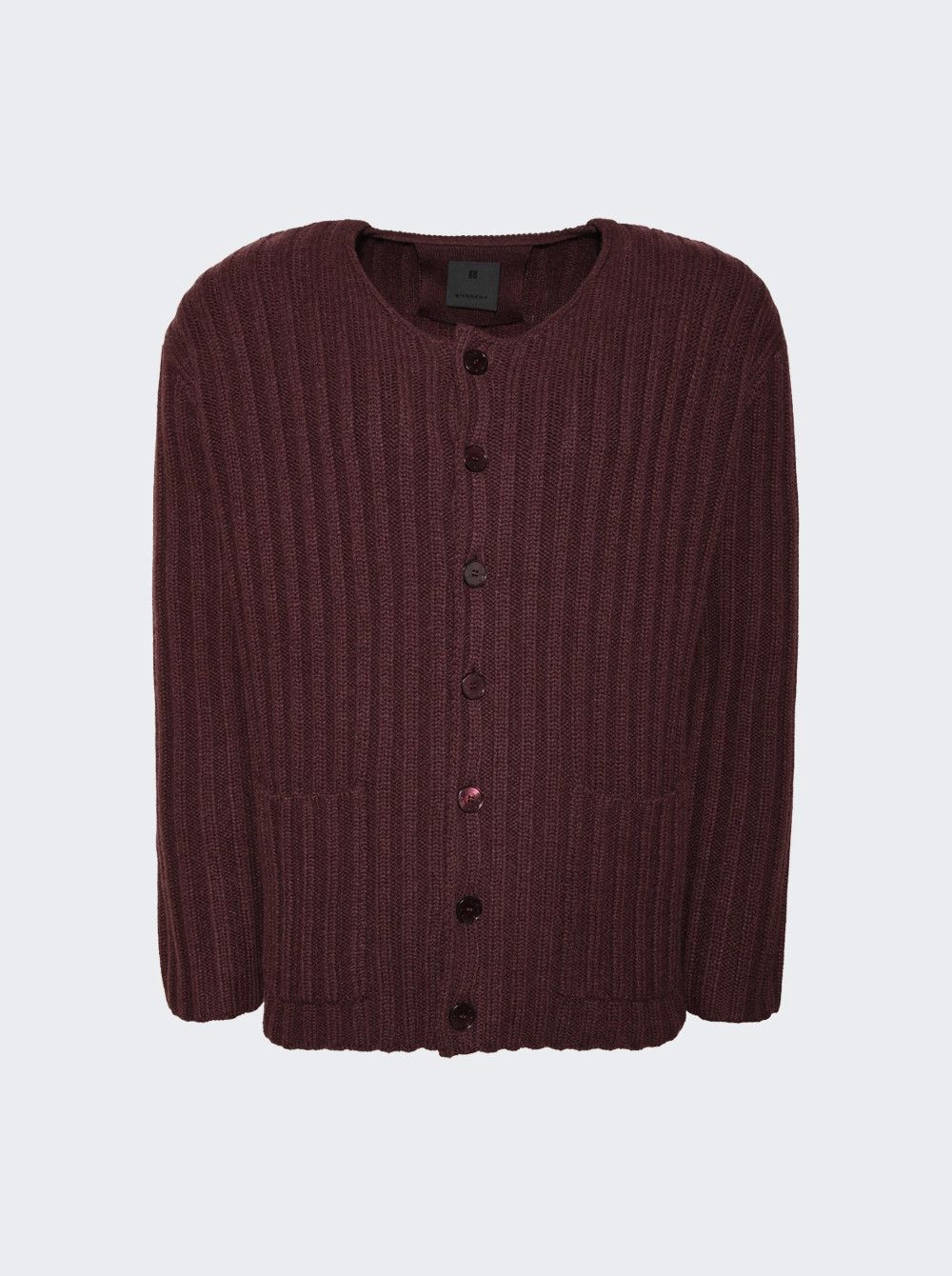 Givenchy o1mle0426 Scoop Neck Cardigan in Burgundy Size US L / EU 52-54 / 3 - 1 Thumbnail