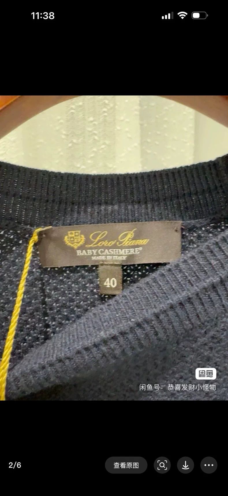 Loro Piana LORO PIANA Blue goat cashmere pure cashmere knit sweater d Size L / US 10 / IT 46 - 2 Thumbnail