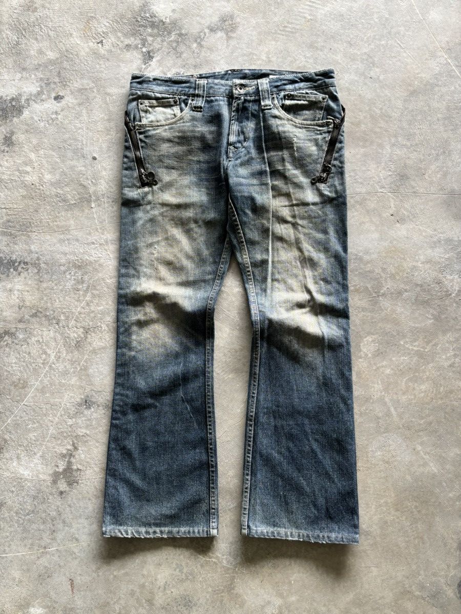 Flare Semantic design rusty japanese jeans punk grunge style