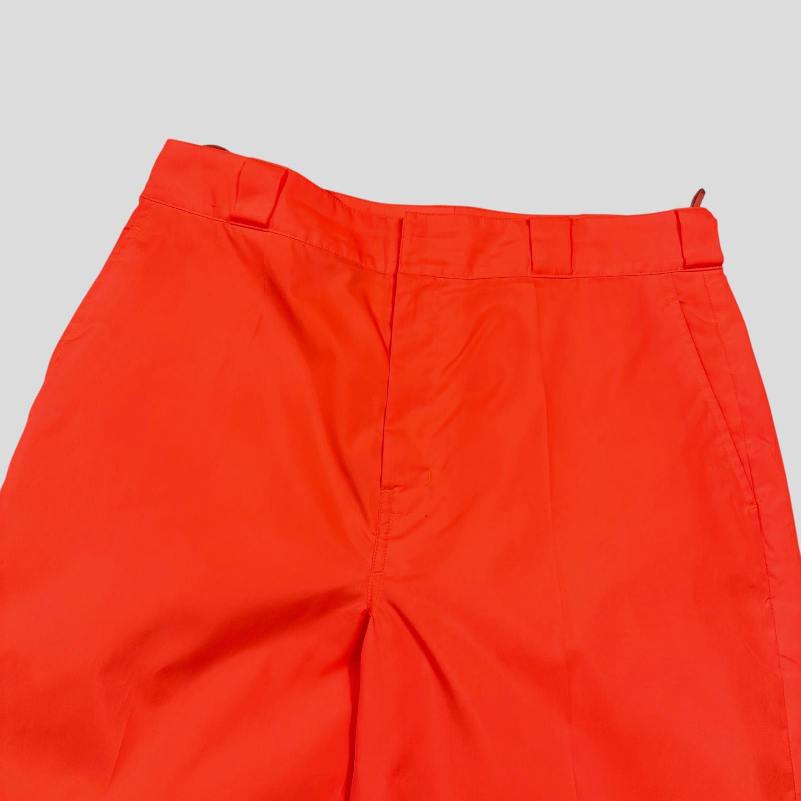 Prada Prada Milano 2018 Orange Nylon Gabardine Logo Trousers - S/M Size US 30 / EU 46 - 5 Thumbnail