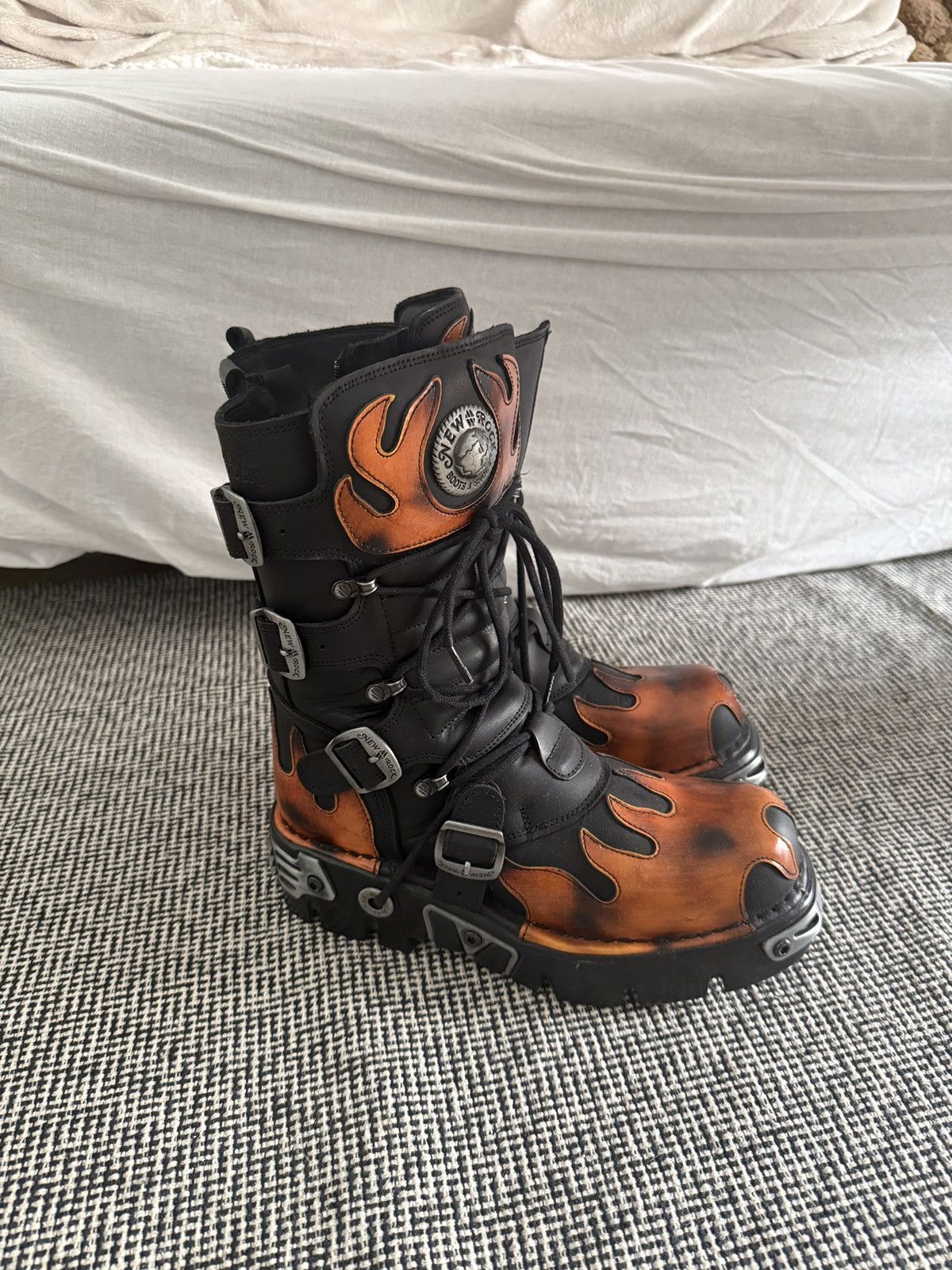 New Rock New Rock flammes noires et orange/neuf Size US 10 / EU 43 - 1 Thumbnail