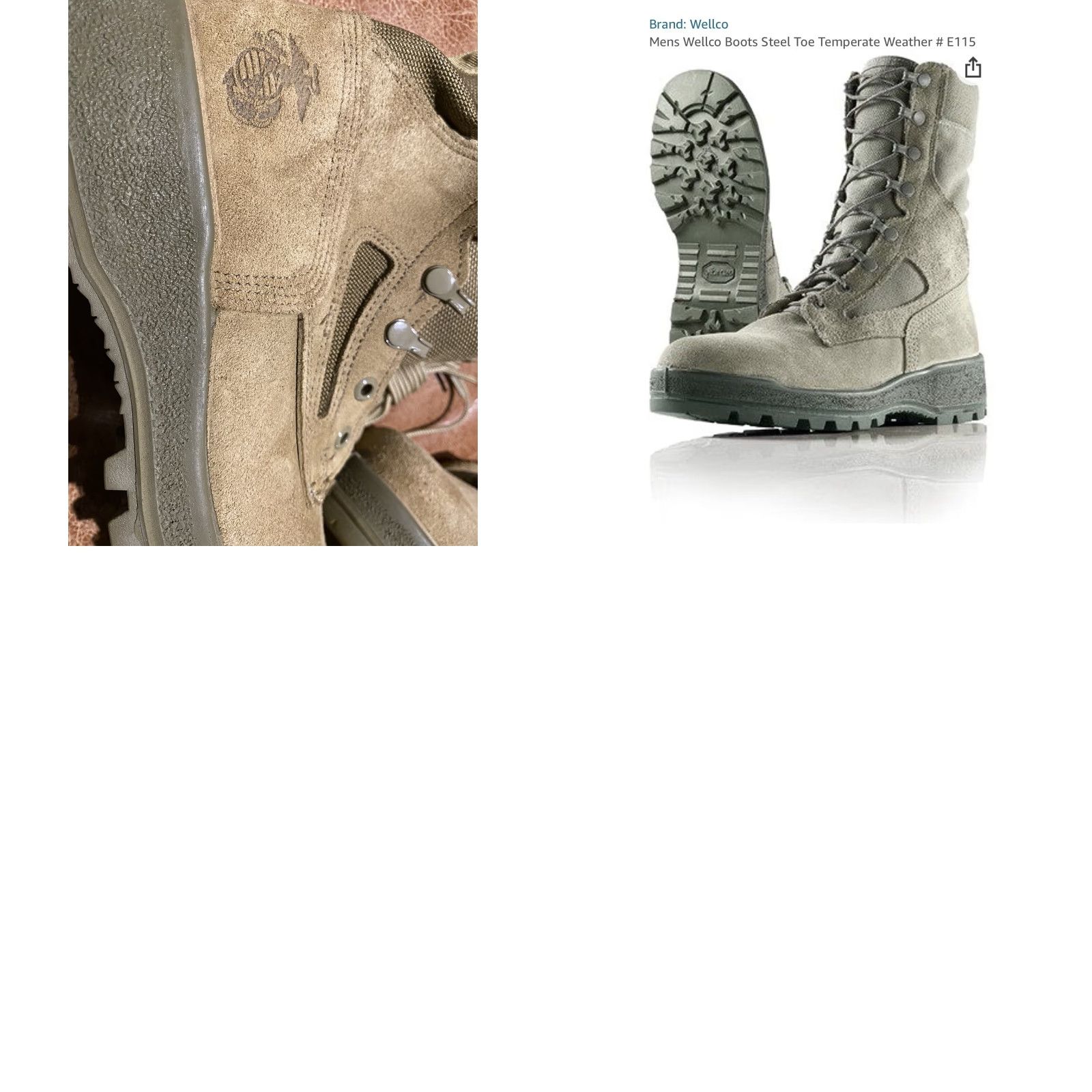 Vibram Wellco Mens Boot 4R Steel Toe Vibram Sole Temperate Weather Brown Leather Polyester R Size 4 Mens Boots Size US 5 / EU 37 - 8 Thumbnail