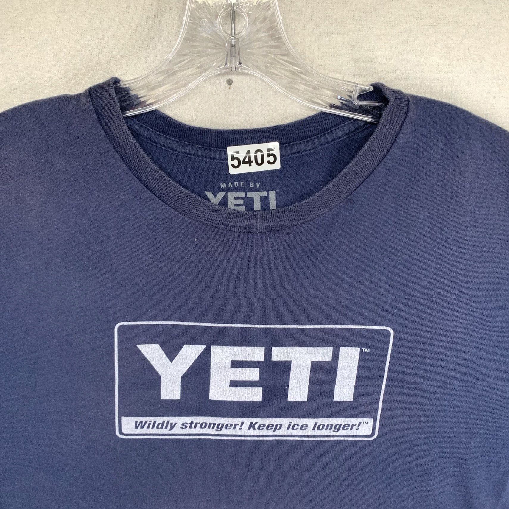 Yeti Yeti Graphic Print Short Sleeve T-Shirt Large Faded Blue Outdoor Mens Size US L / EU 52-54 / 3 - 4 Thumbnail