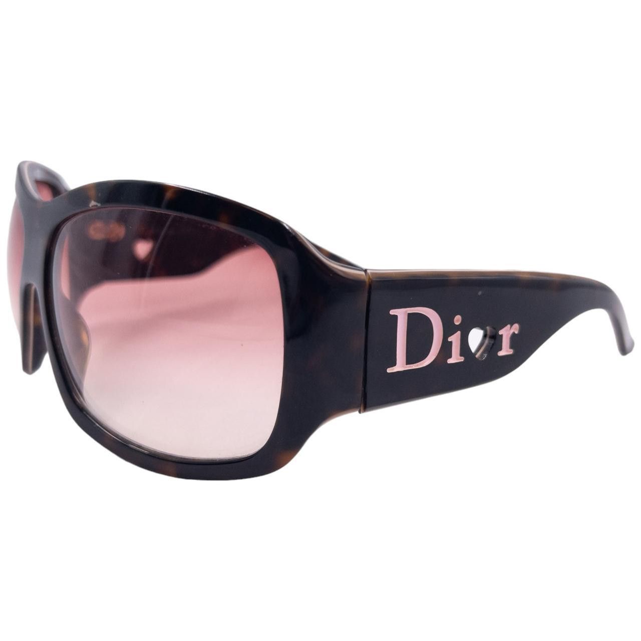Dior Vintage Dior Tortoise Shell Heart Sunglasses Size ONE SIZE - 1 Thumbnail