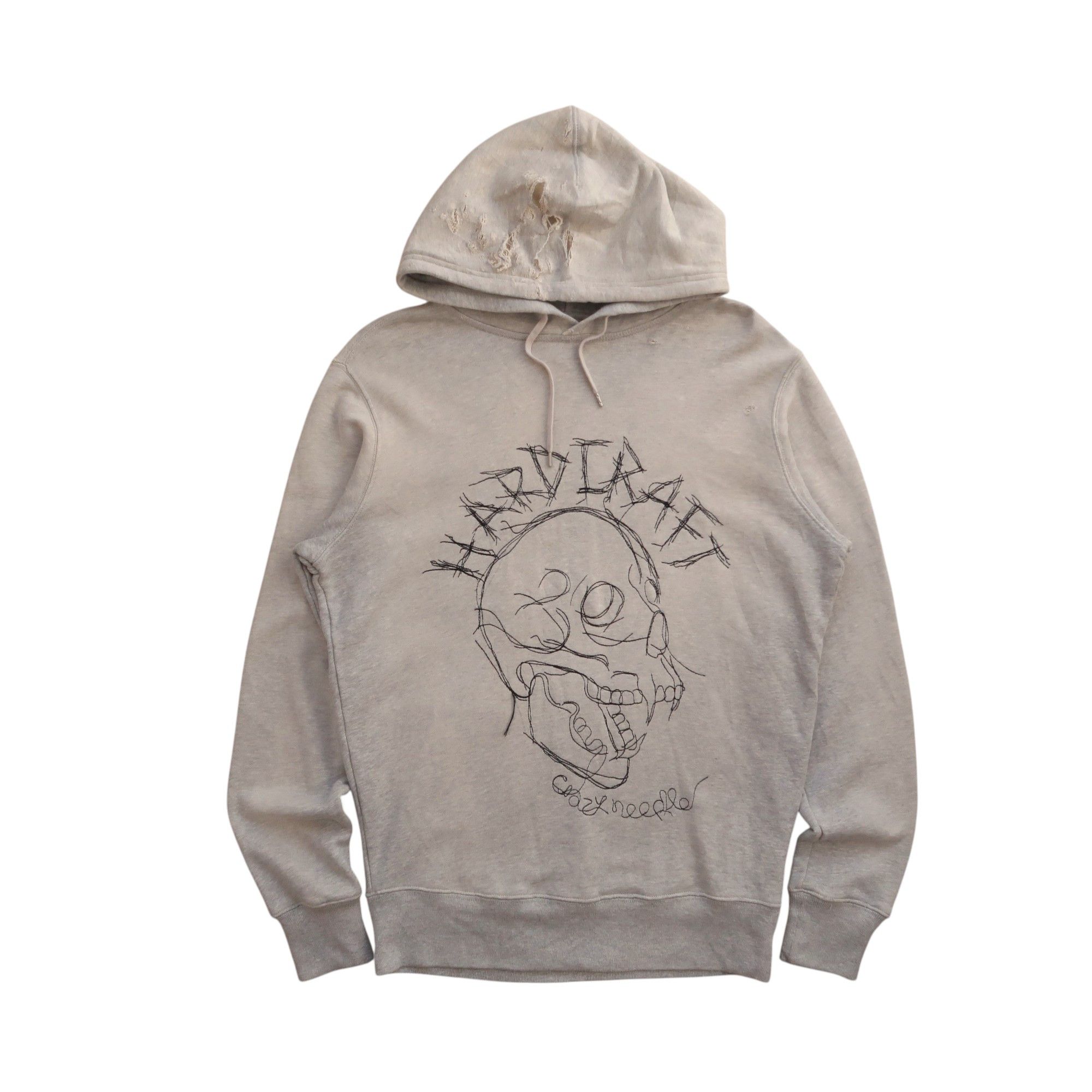 Vintage 90s Hysteric Diesel Skull Distressed Hoodie