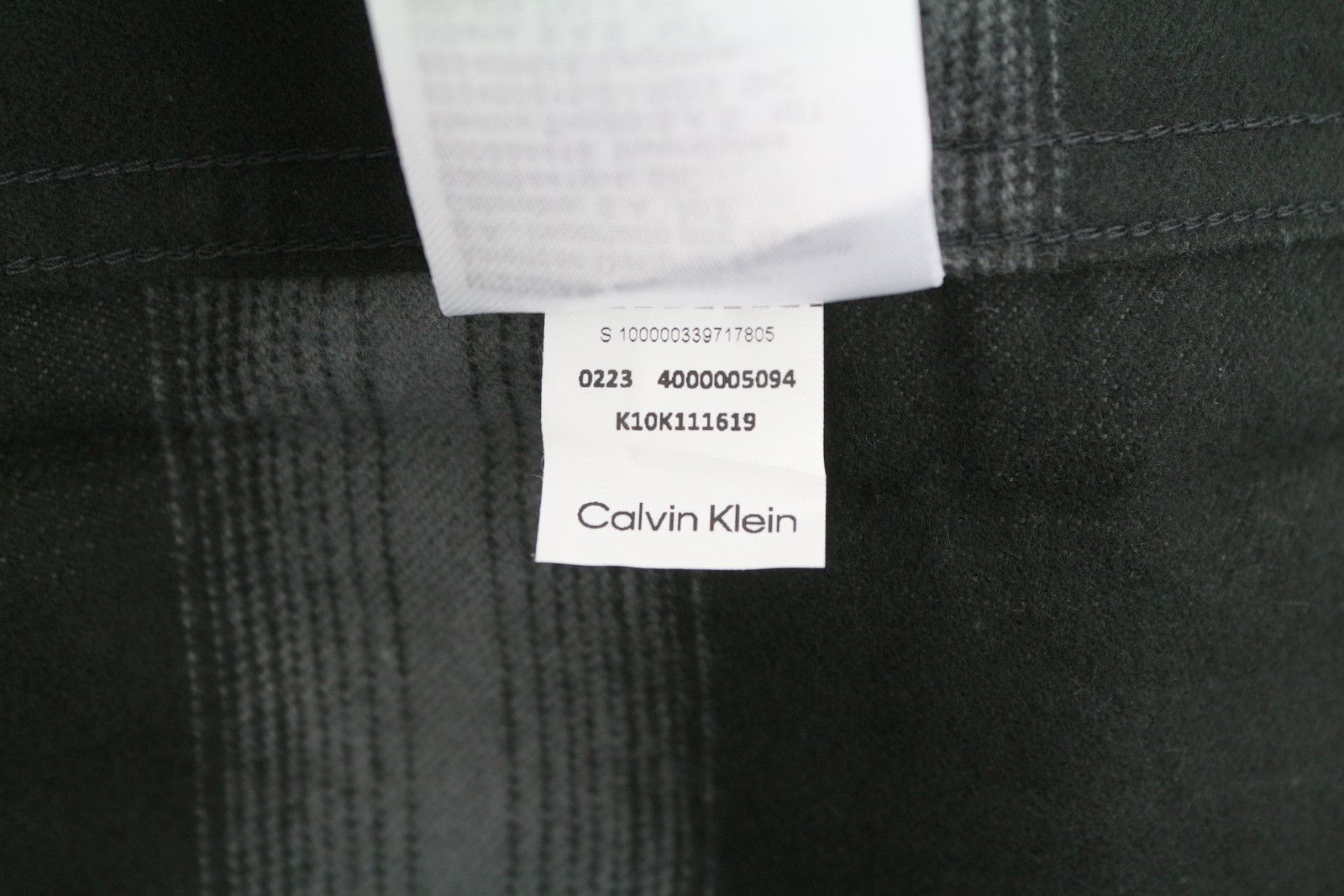 Calvin Klein TWILL FLEECE CHECK L Black Snap Overshirt Jacket 84936 Size US L / EU 52-54 / 3 - 12 Thumbnail