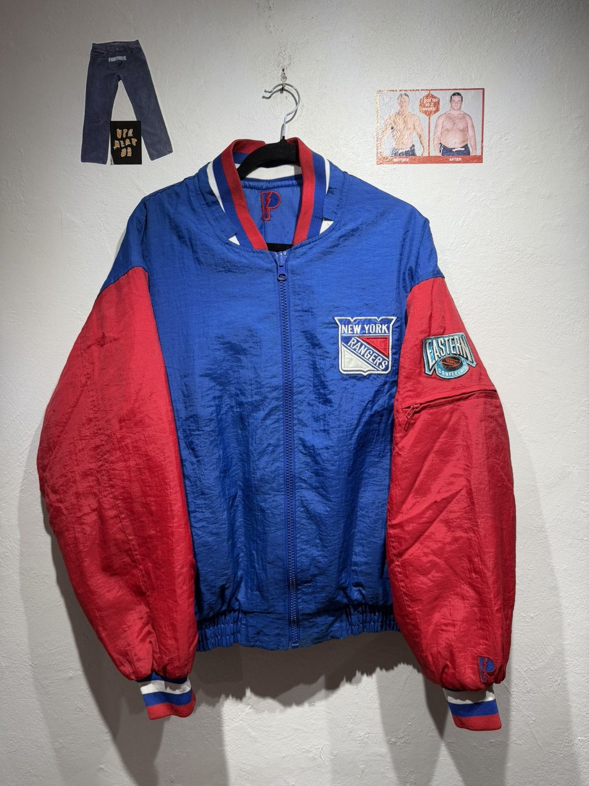 NHL Vintage New York Rangers Reversible jacket Size US XL / EU 56 / 4 - 1 Thumbnail