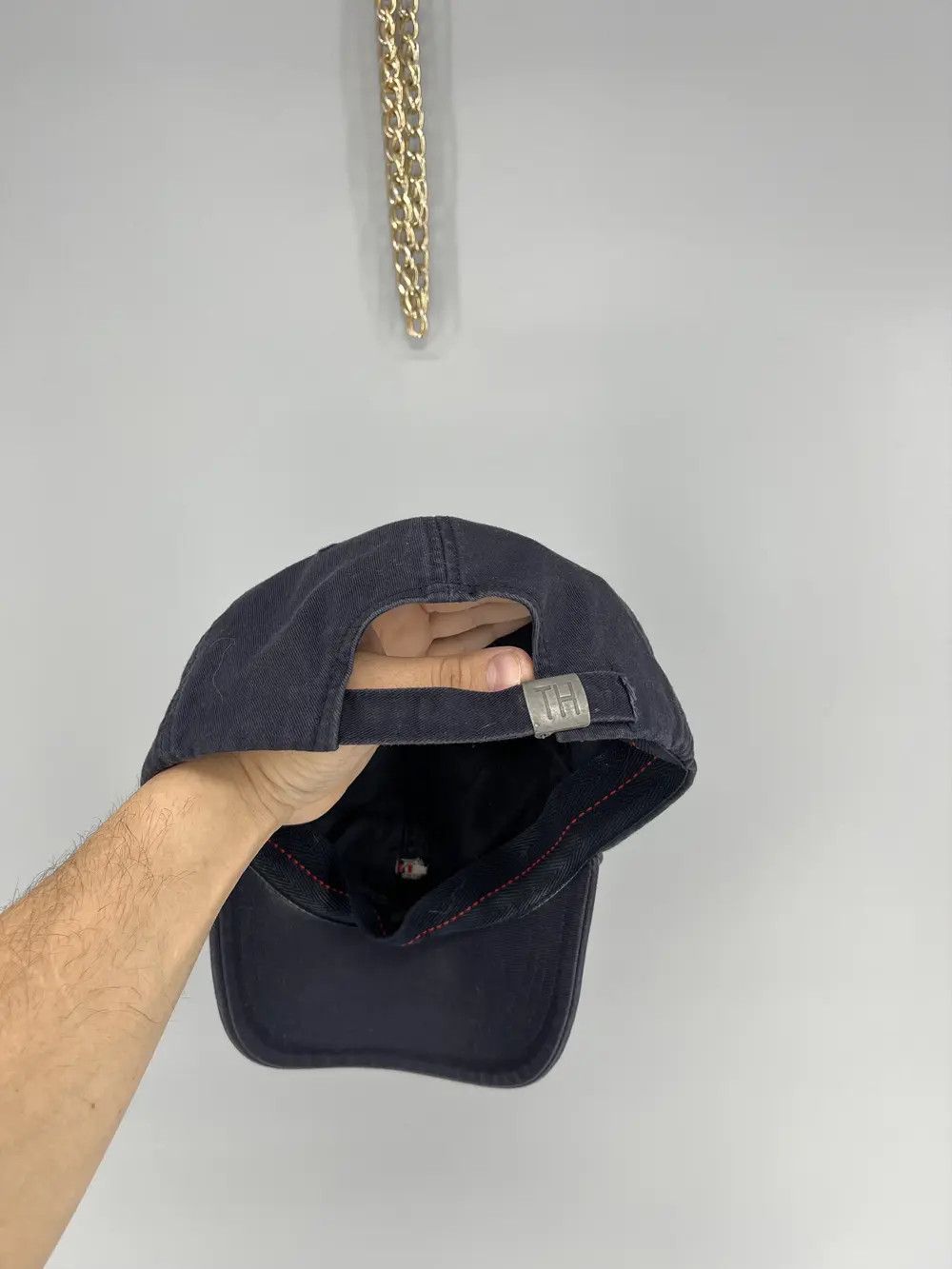 Tommy Hilfiger VINTAGE Tommy Hilfiger Hat Cap Snap Back Navy Flag Logo 90s Size ONE SIZE - 4 Thumbnail