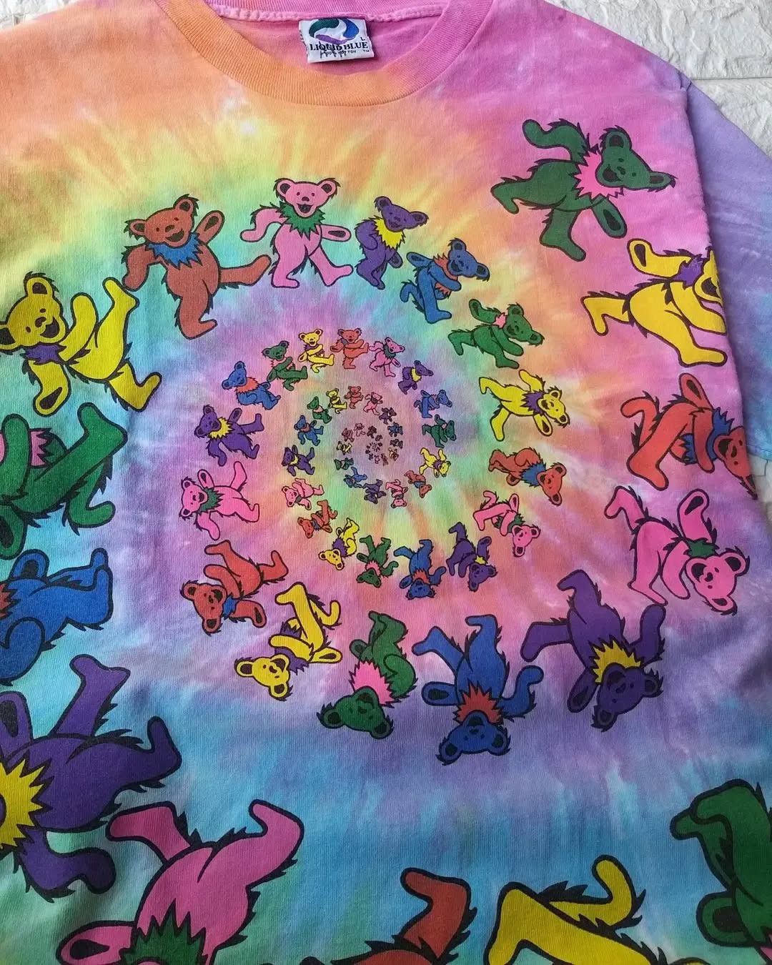 Liquid Blue Liquid Blue 80s Grateful Dead Tie Dye Dancing Bear Spiral Size US M / EU 48-50 / 2 - 3 Thumbnail