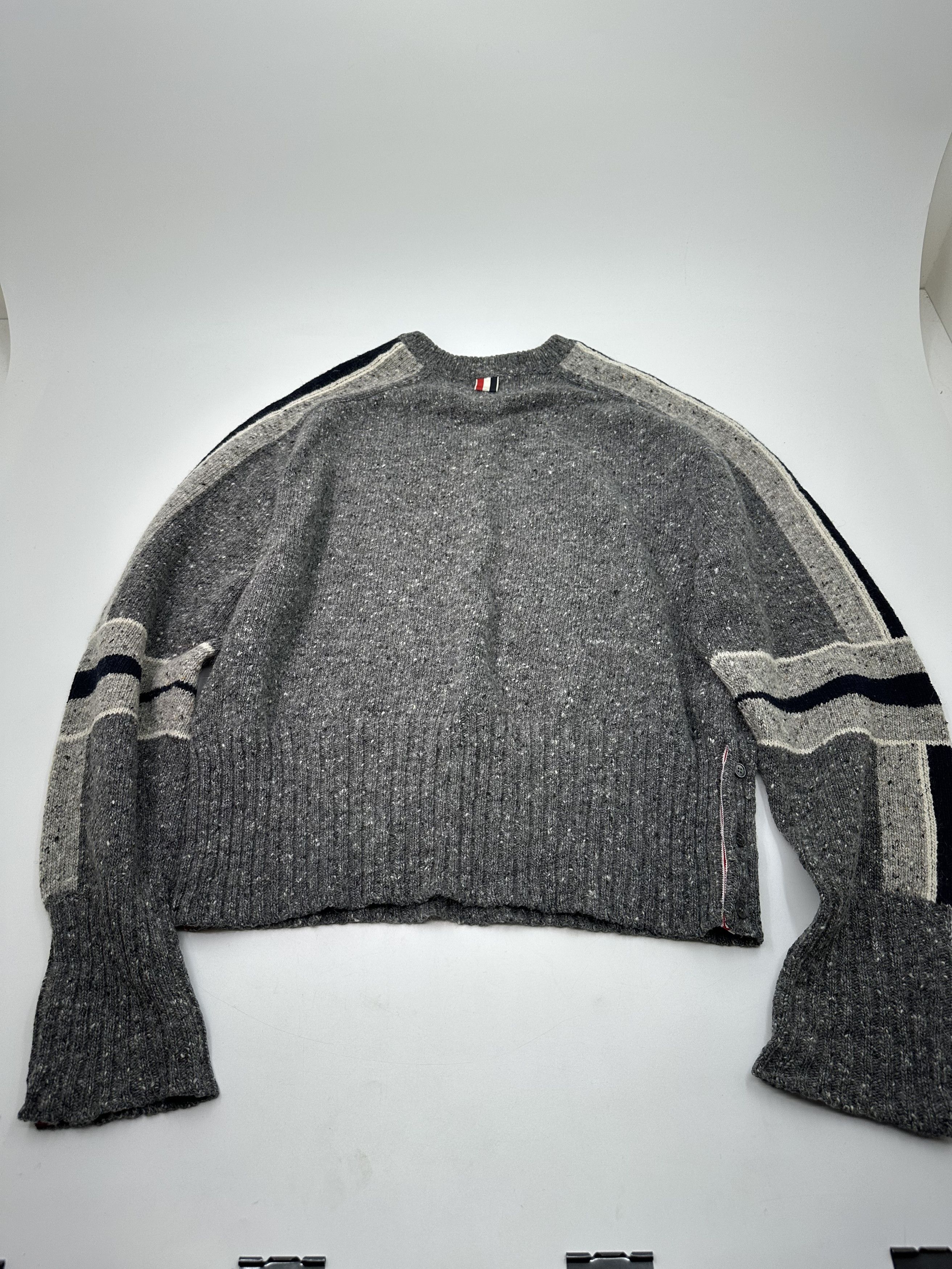 Thom Browne Thom Brown snowflake gray wool sweater Size US L / EU 52-54 / 3 - 2 Thumbnail