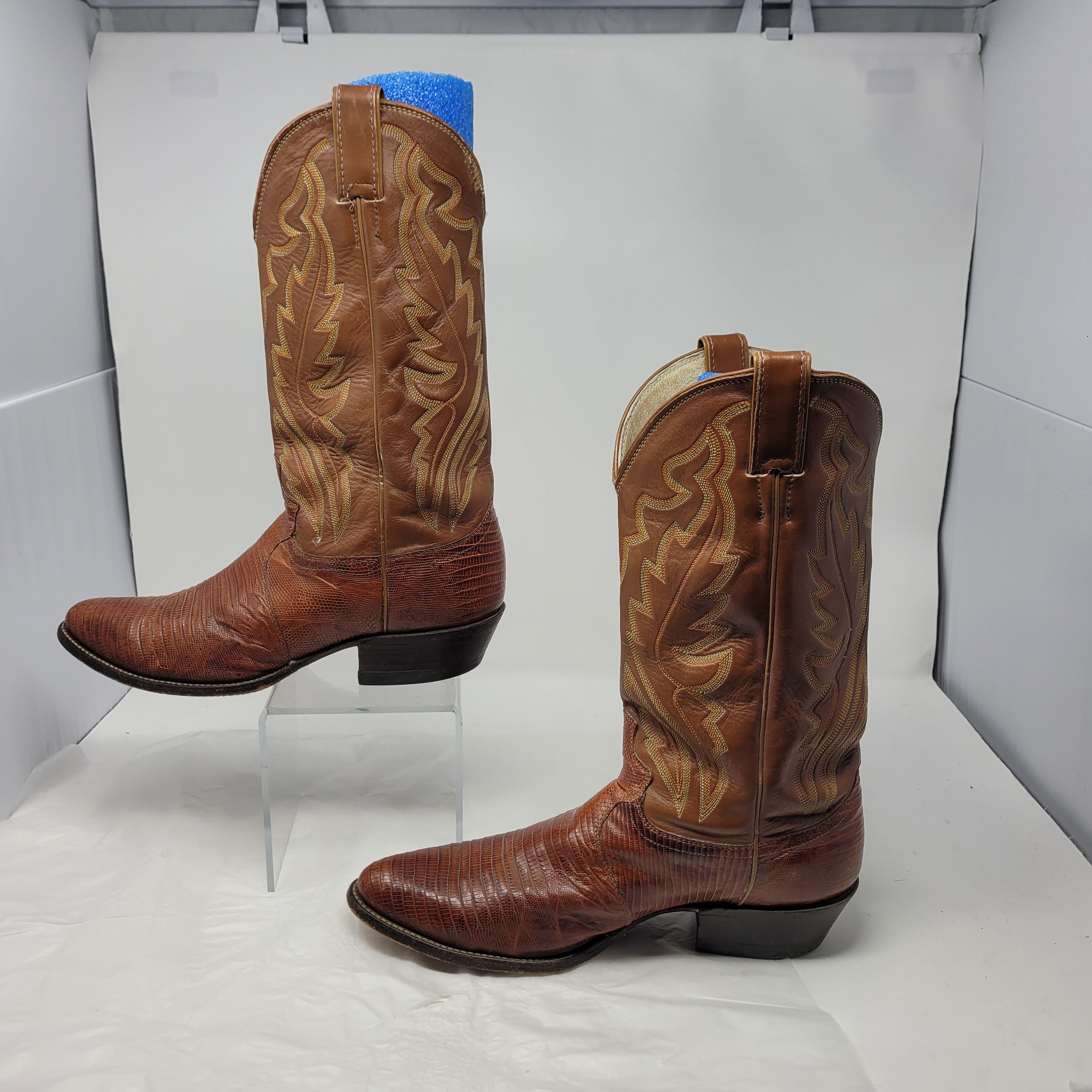 Justin Justin Exotic Western Boot Sz 10.5D Brown 8303 Lizard Size US 10.5 / EU 43-44 - 11 Thumbnail