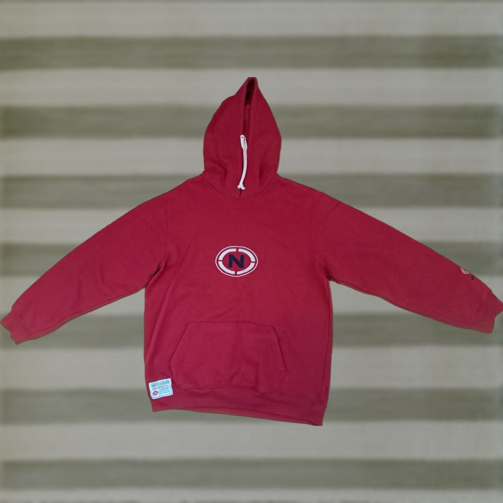 Nautica Nautica Sweatshirt Hoodie Red Medium Embroidered Pullover Mens Sweatshirt Hooded Regular Size M Casual Canvas 28in long 25in chest Size US M / EU 48-50 / 2 - 1 Thumbnail