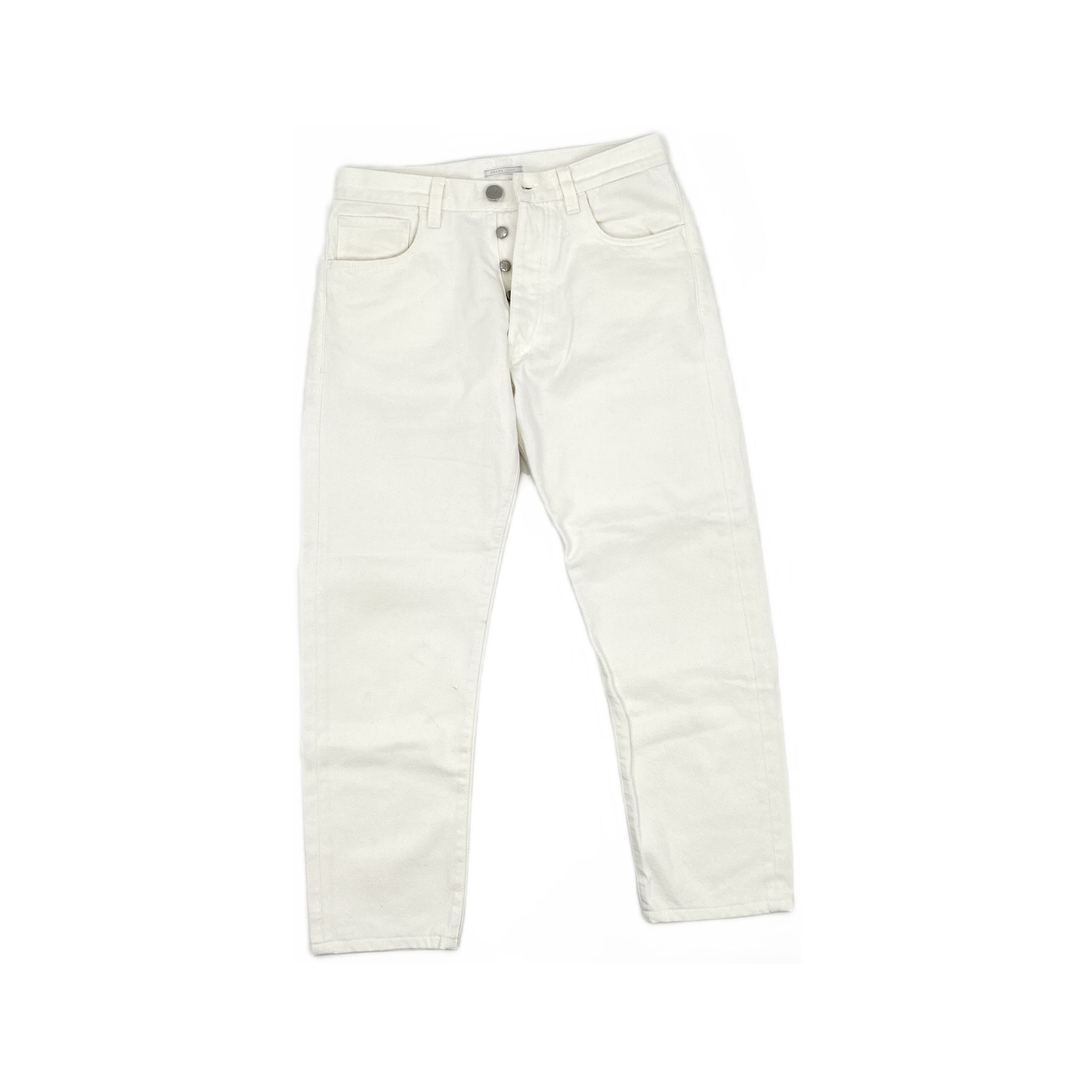 Prada Prada White Denim Jeans Size 31 Size US 31 - 1 Thumbnail