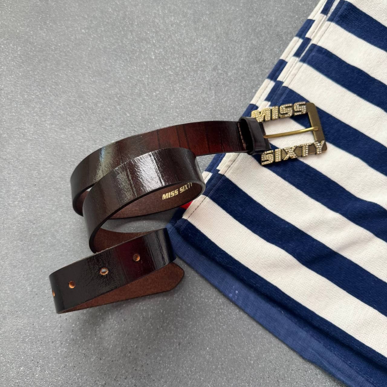 Miss Sixty × Vintage Miss Sixty Vintage Y2K Leather Belt Size ONE SIZE - 4 Thumbnail