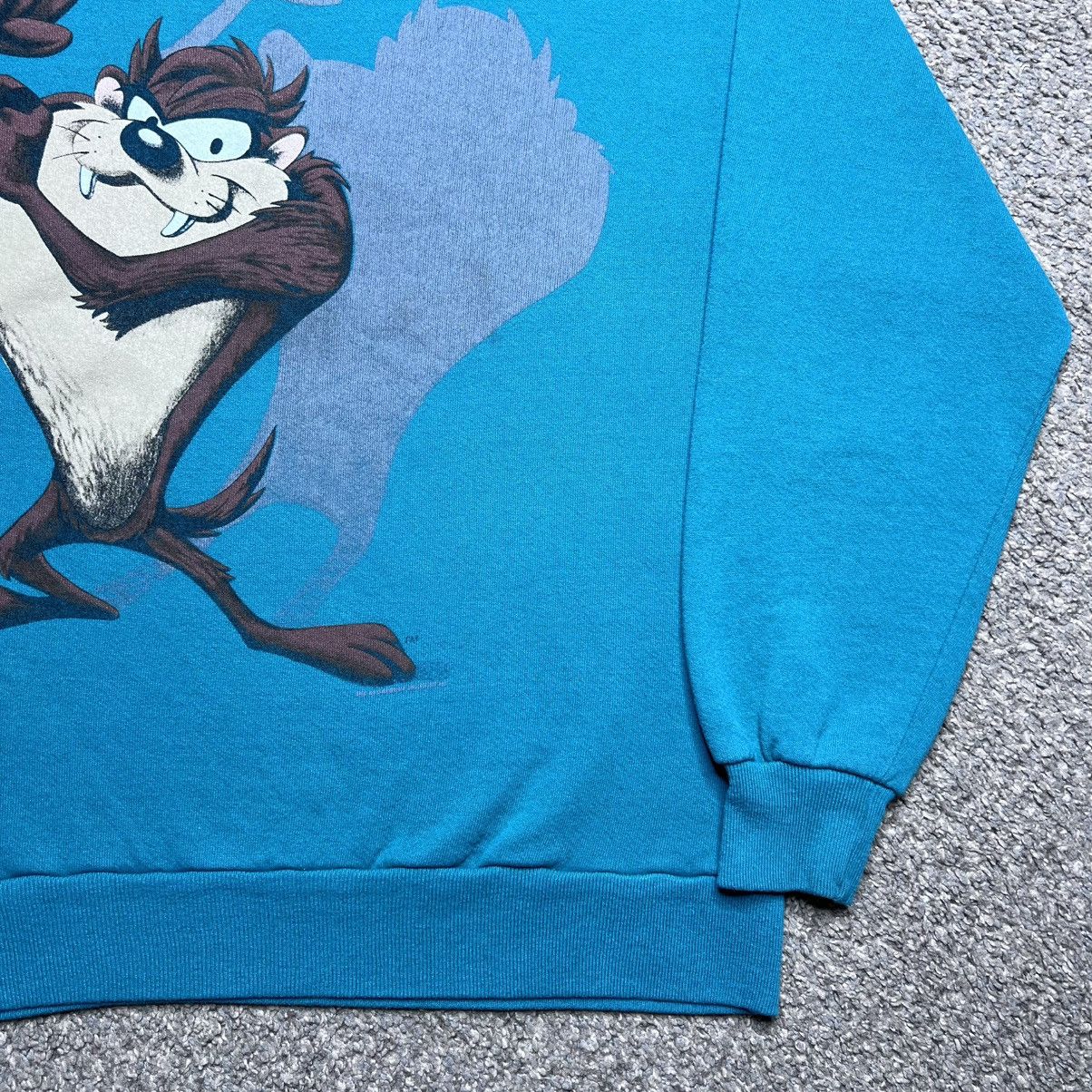 Warner Bros Vintage 1993 Taz Tasmanian Devil Looney Tunes Sweatshirt Size US L / EU 52-54 / 3 - 15 Thumbnail