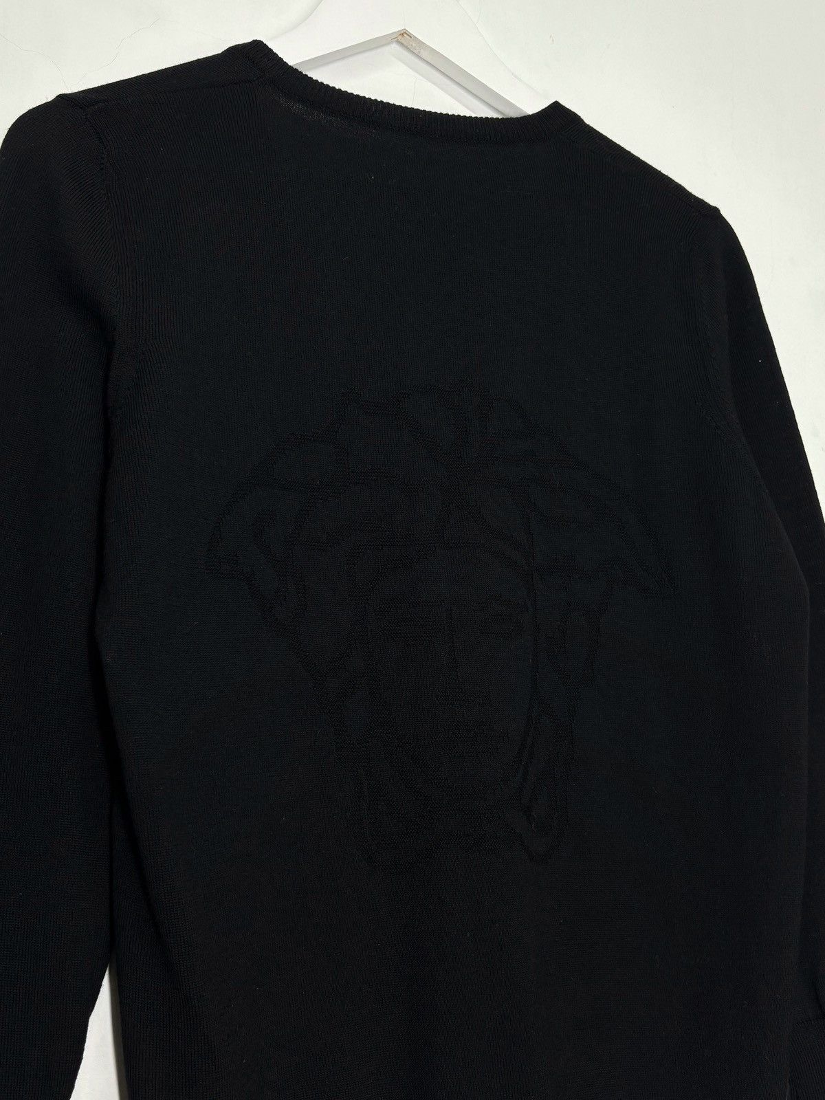 Versace Versace Collection Back Medusa Knitted Sweater Black V-Neck Size US S / EU 44-46 / 1 - 1 Thumbnail