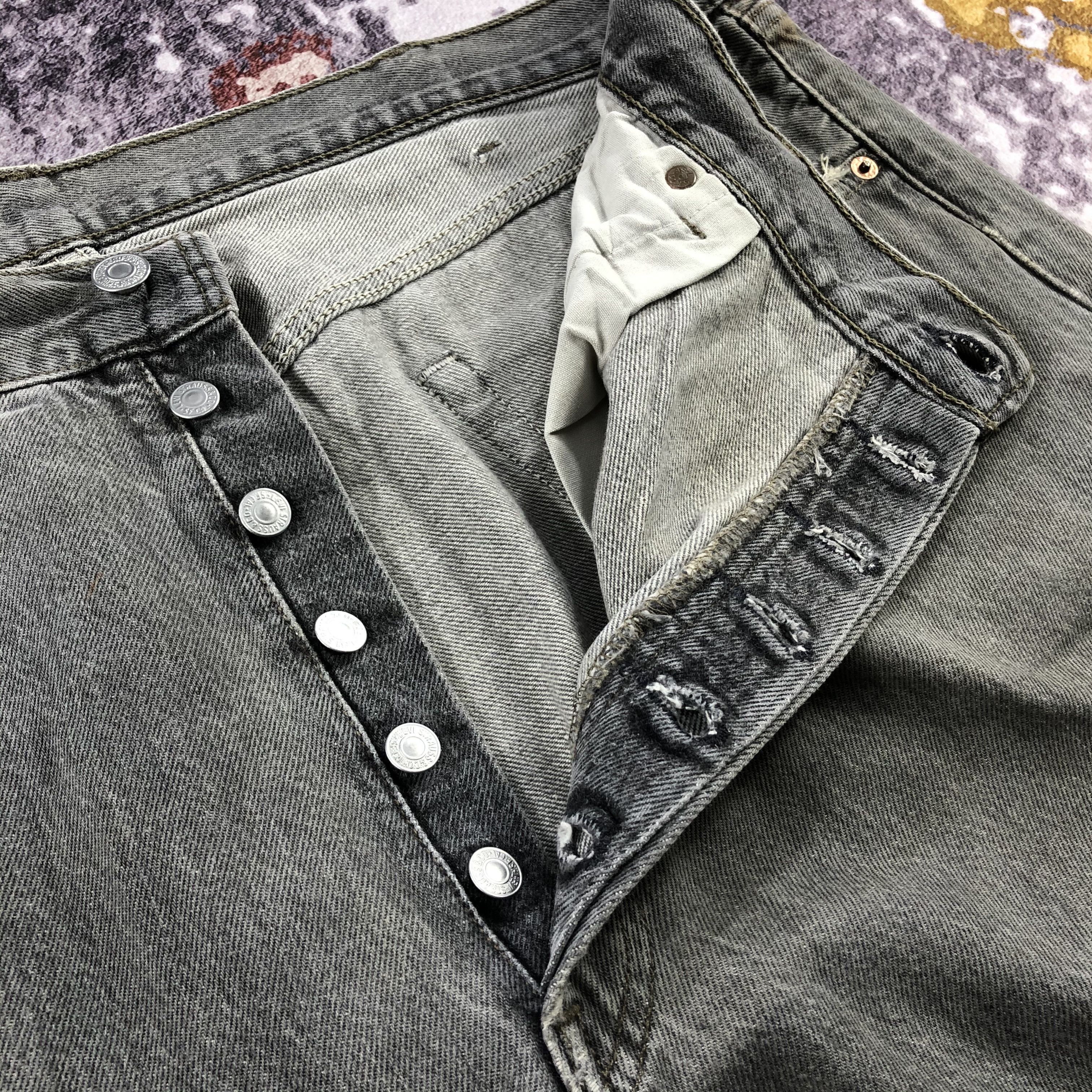 Levi's Vintage 90s Ash Gray Levis 501 Jeans-JM2338 Size US 40 / EU 56 - 15 Thumbnail