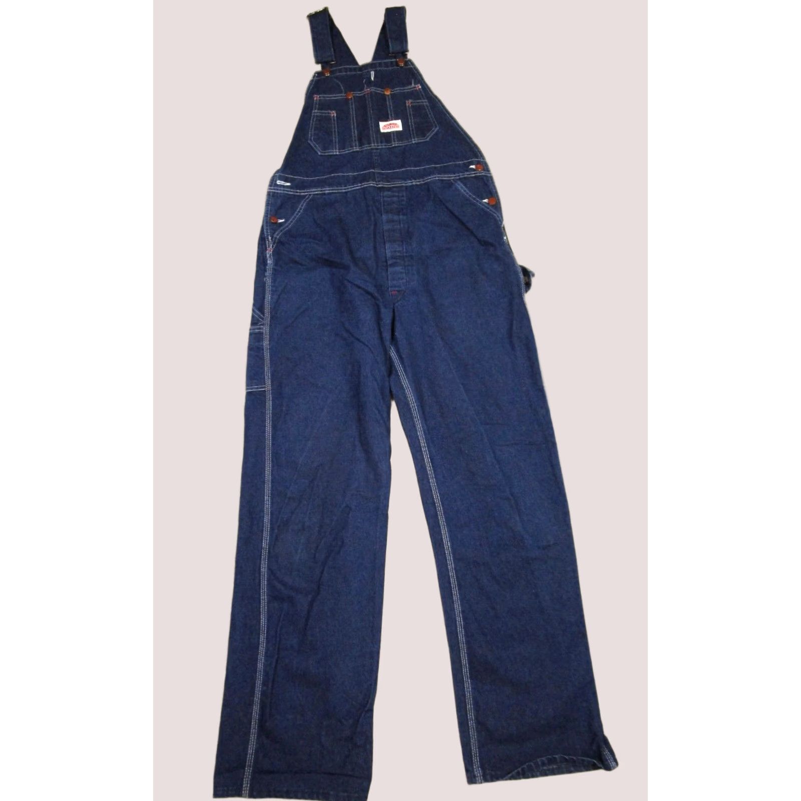 Vintage Roundhouse Jeans Overalls Men 36x34 Blue Denim 5-Pocket Logo Dark Wash Relaxed Straight 36 Mens Jeans Size US 36 / EU 52 - 1 Thumbnail