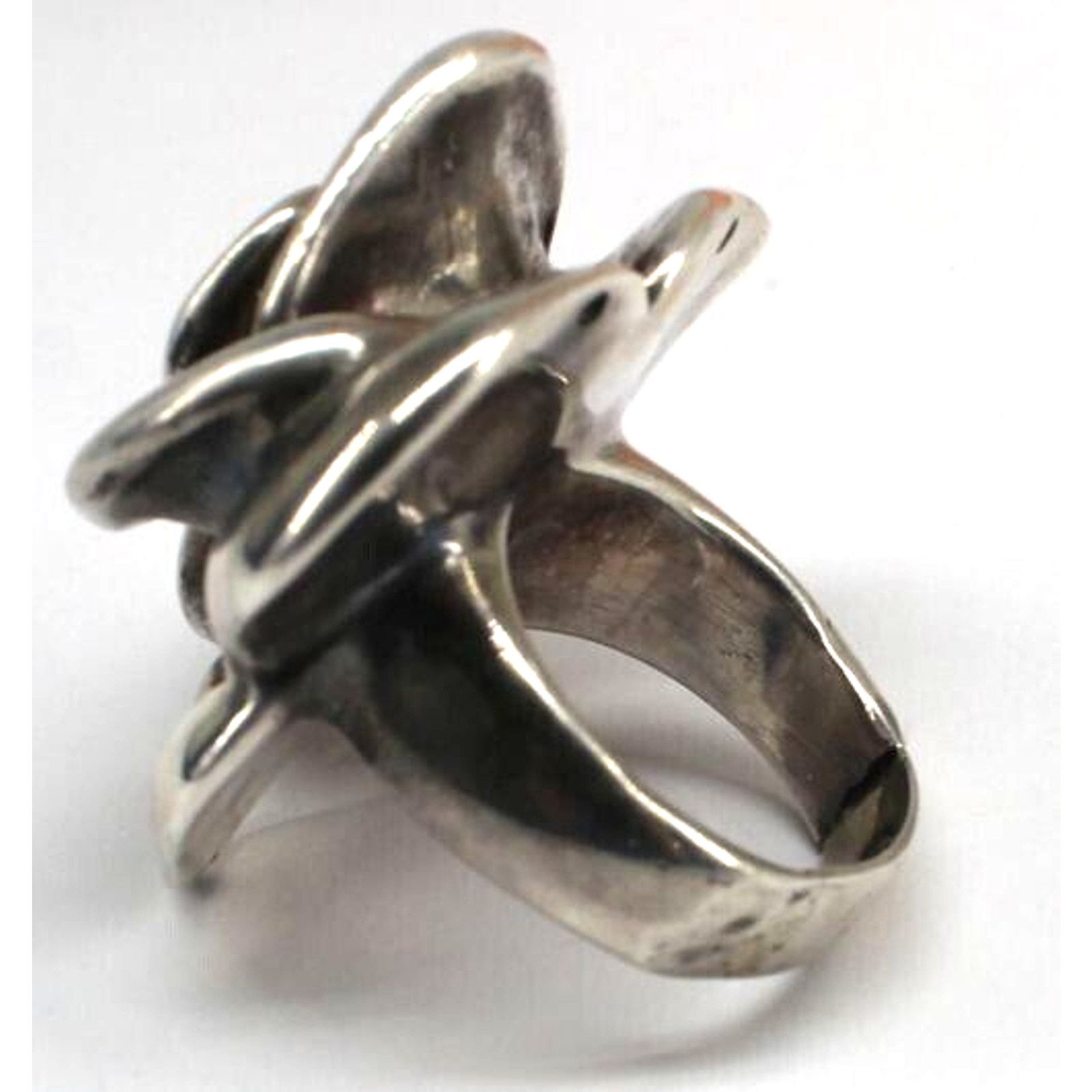 Other Big Beautiful Sterling Sliver Rose Ring •925 1-1/2" Size 7 Size ONE SIZE - 6 Thumbnail