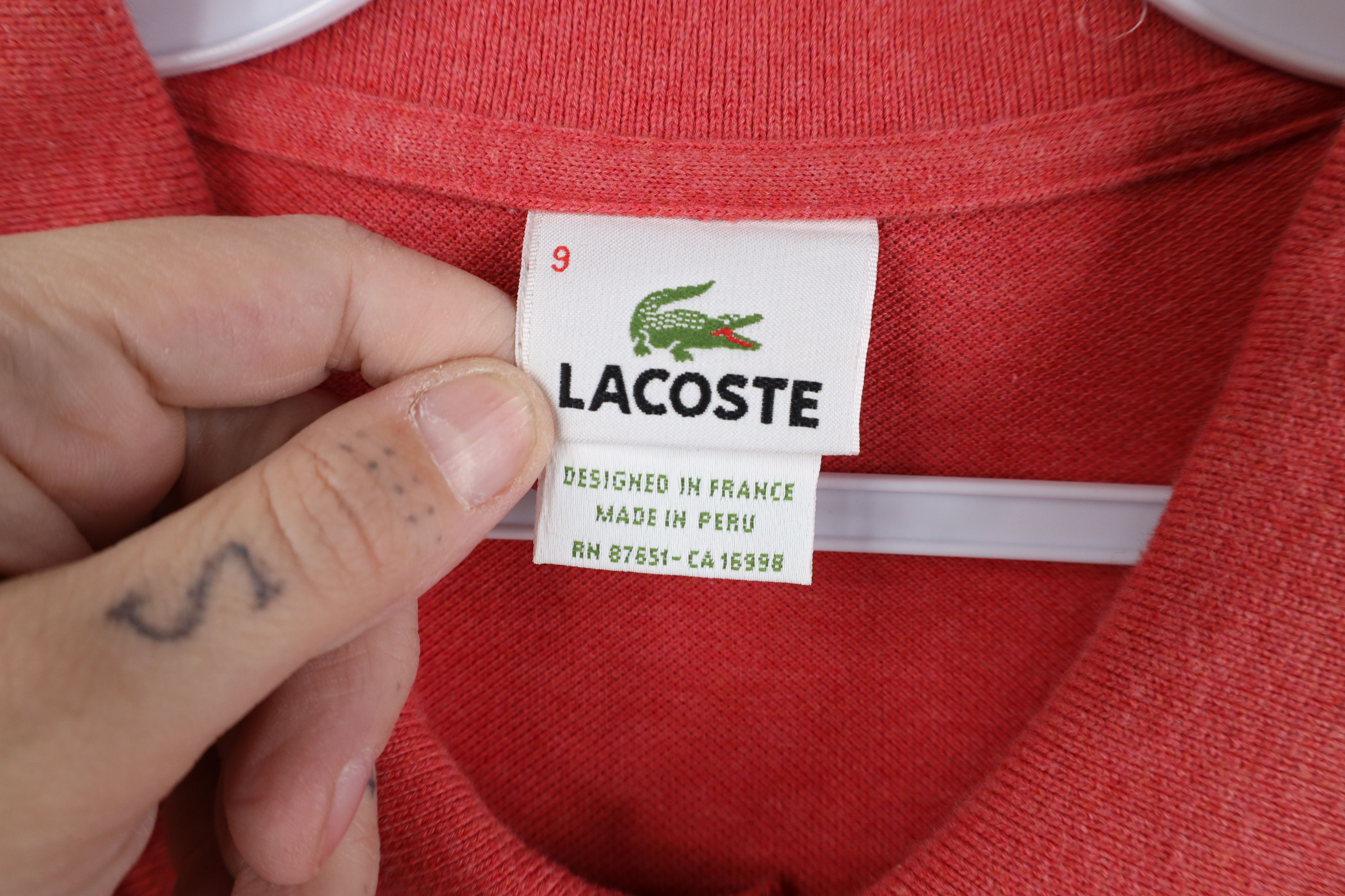 Lacoste Lacoste Faded Croc Logo Pique Cotton Golf Polo Shirt Red Size US XXL / EU 58 / 5 - 9 Thumbnail