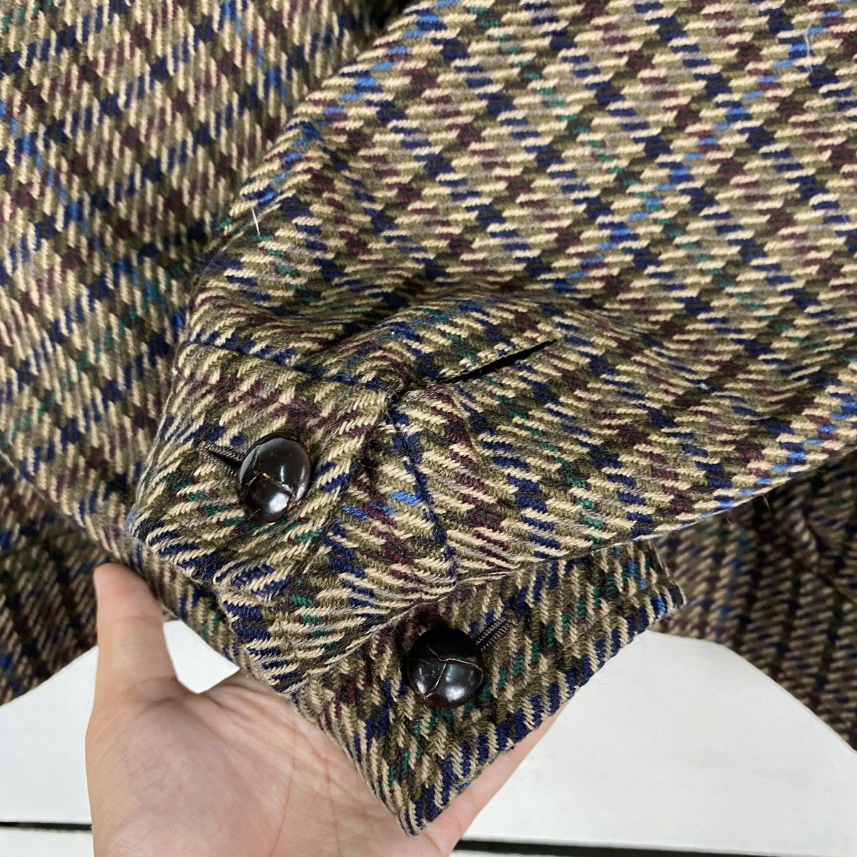 極美品 BURBERRYS × WILLIAM BROWN ダブル ツイード Burberry's William Brown Plaid Jacket