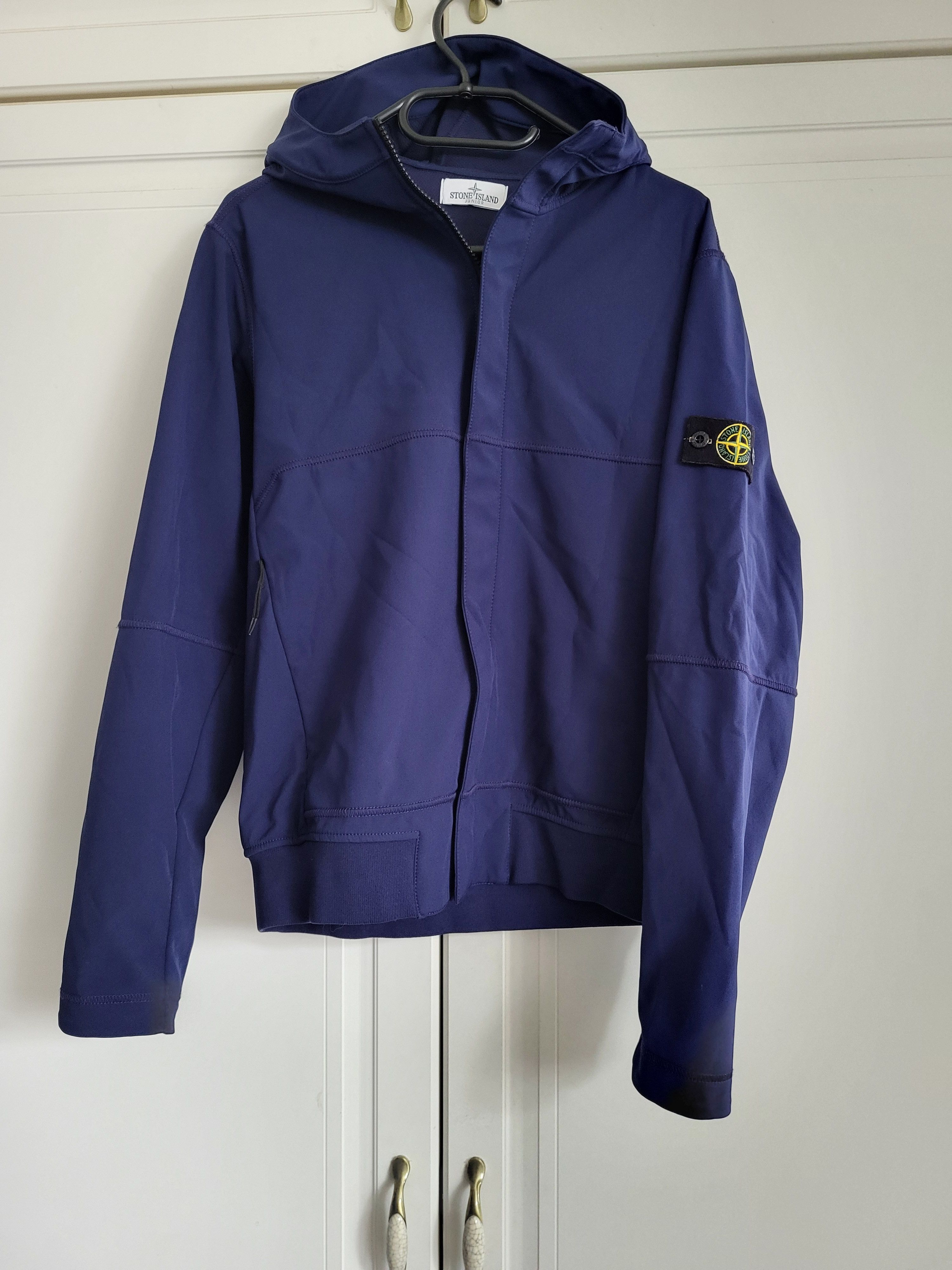 Blue stone island soft shell fashion jacket