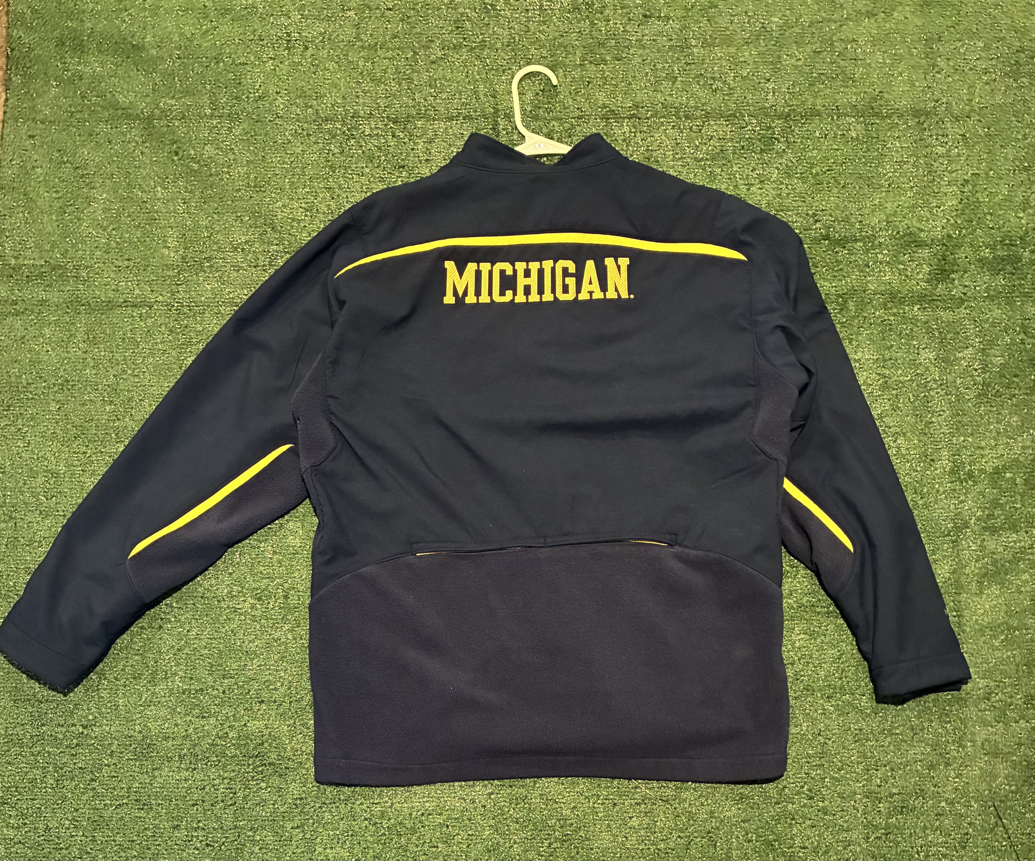 Nike Nike Michigan Wolverines Blue and yellow fleece jacket Size US L / EU 52-54 / 3 - 5 Thumbnail