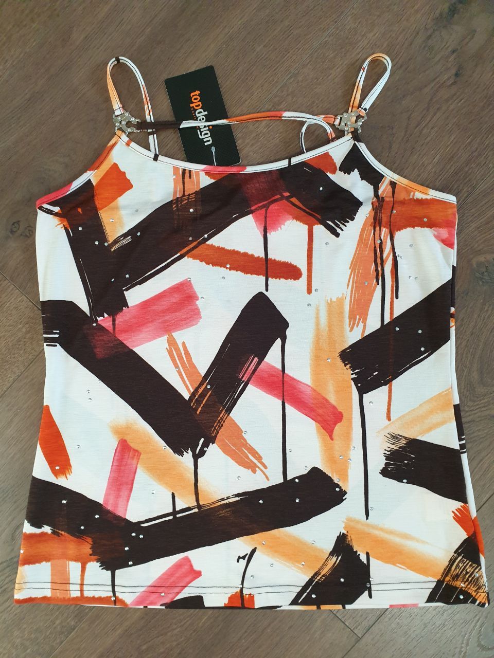 Japanese Brand 🖌️Abstract camisole sz S/M 🎨 Size M / US 6-8 / IT 42-44 - 4 Thumbnail