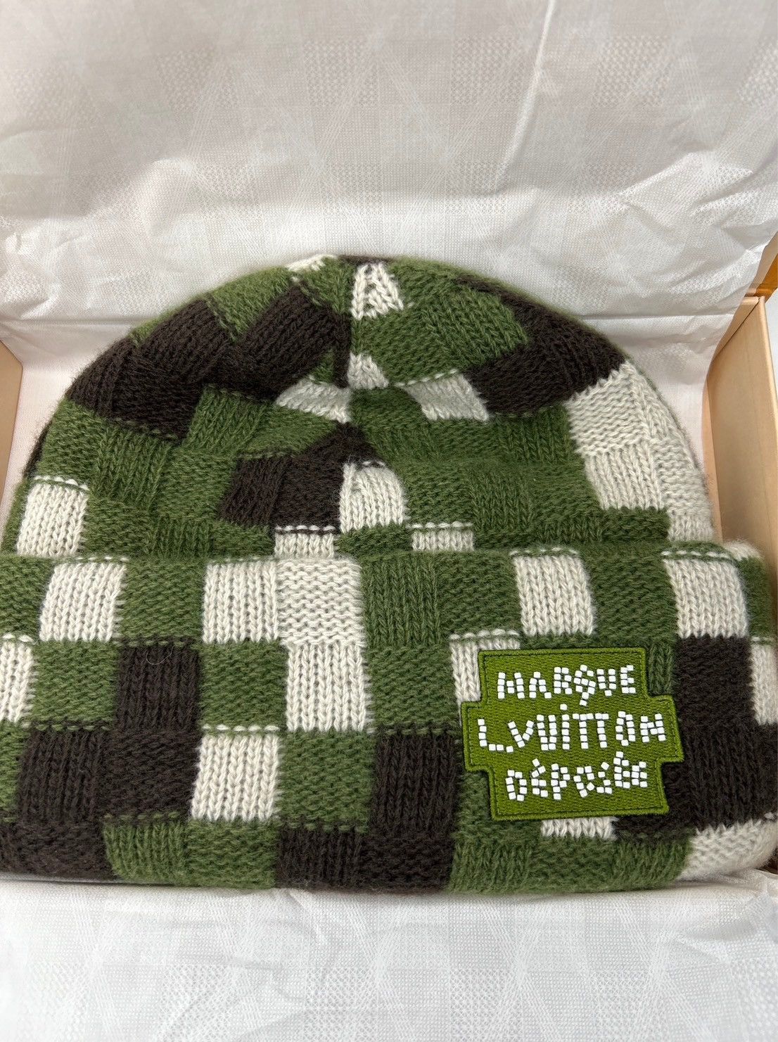 Louis Vuitton × Pharrell Louis Vuitton Pharrell Williams Damoflage Camo Beanie Size ONE SIZE - 1 Thumbnail