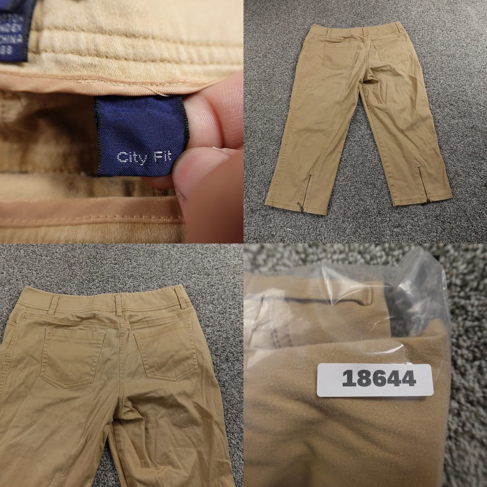 J.Crew J. CREW Pants Womens 10 Chino Flat Front Stretch Mid Rise Brown Beige Tan Comedy? Size 32" / US 10 / IT 46 - 8 Thumbnail