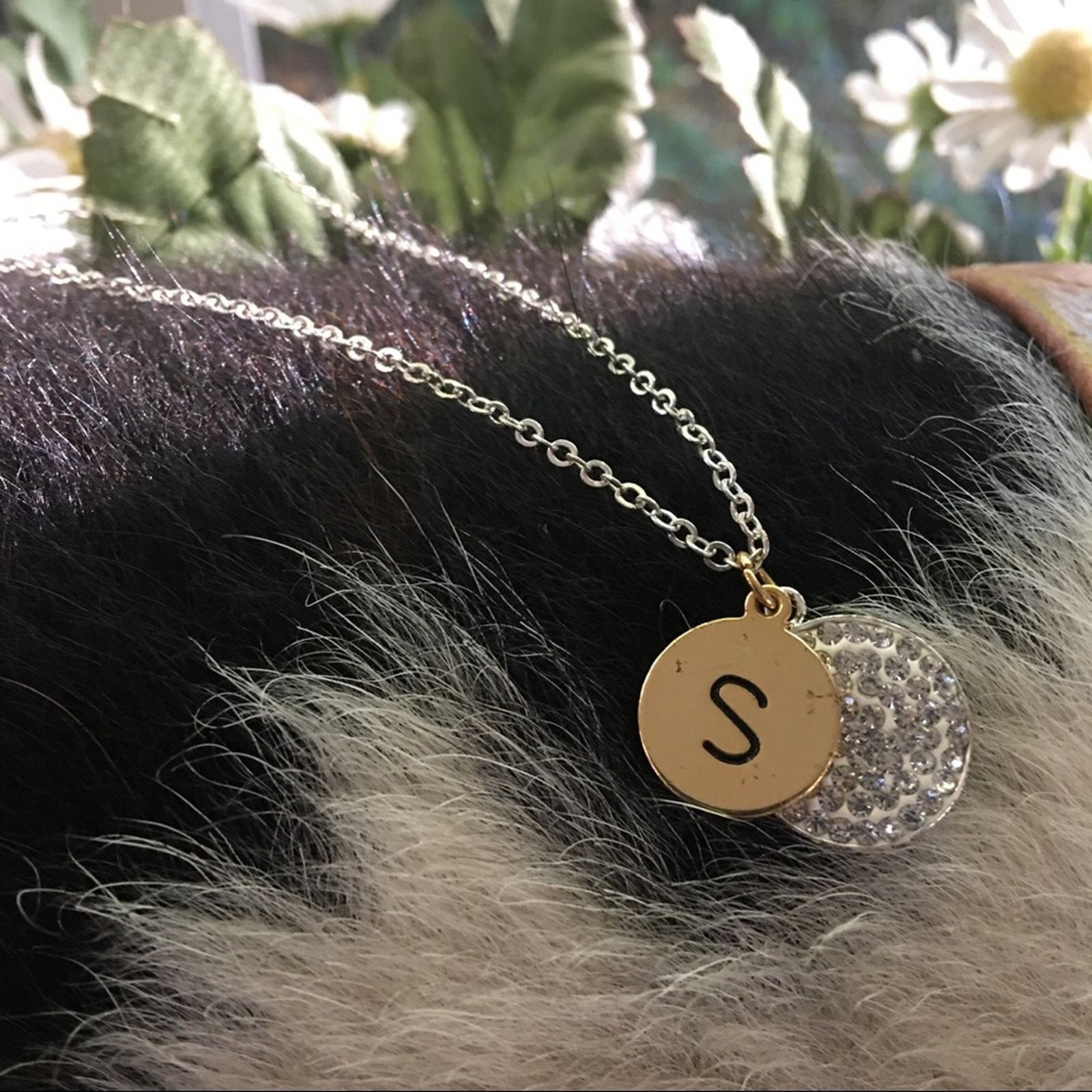 Jewelry Minimalist monogram “S” initial double pendant necklace Size ONE SIZE - 6 Thumbnail