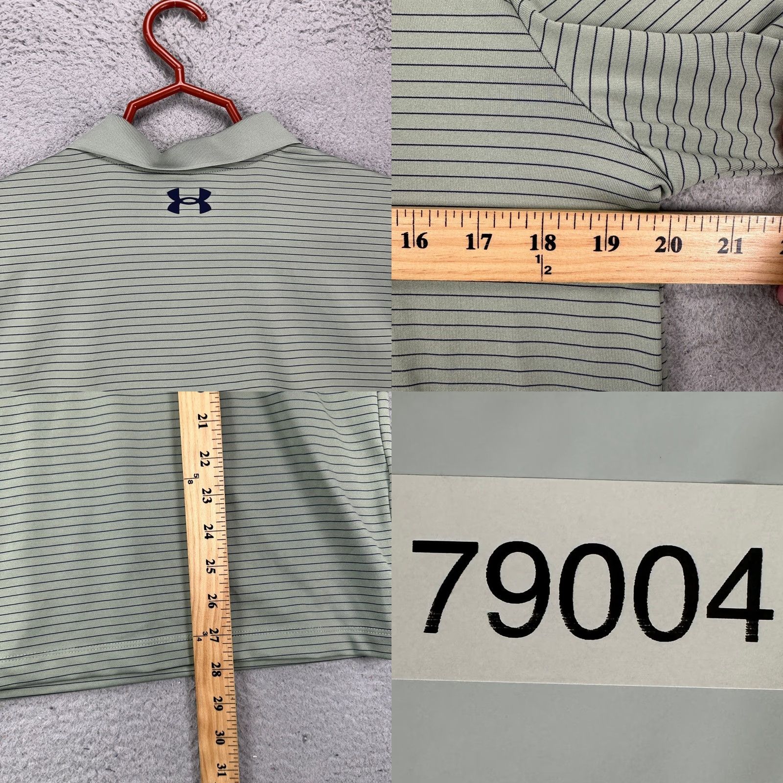 Under Armour Under Armour The Performance Polo Shirt Mens Small Gray Stripes Rugby Golf NEW Size US S / EU 44-46 / 1 - 8 Thumbnail