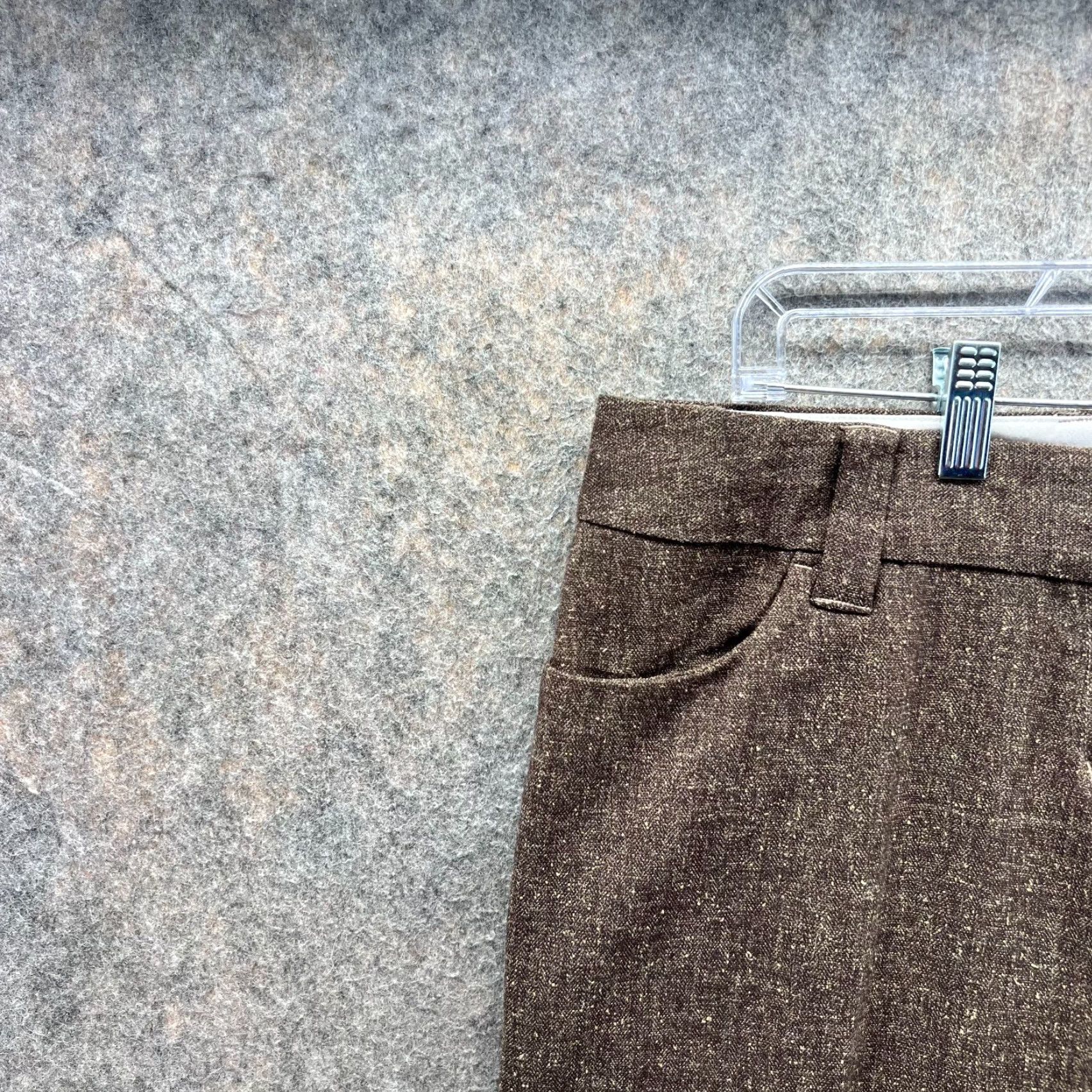 Adidas VINTAGE Adidas Dress Pants Mens Medium Brown Chino Pleated Wool Trouser Front Flat Front Straight Leg Size US 31 - 5 Thumbnail
