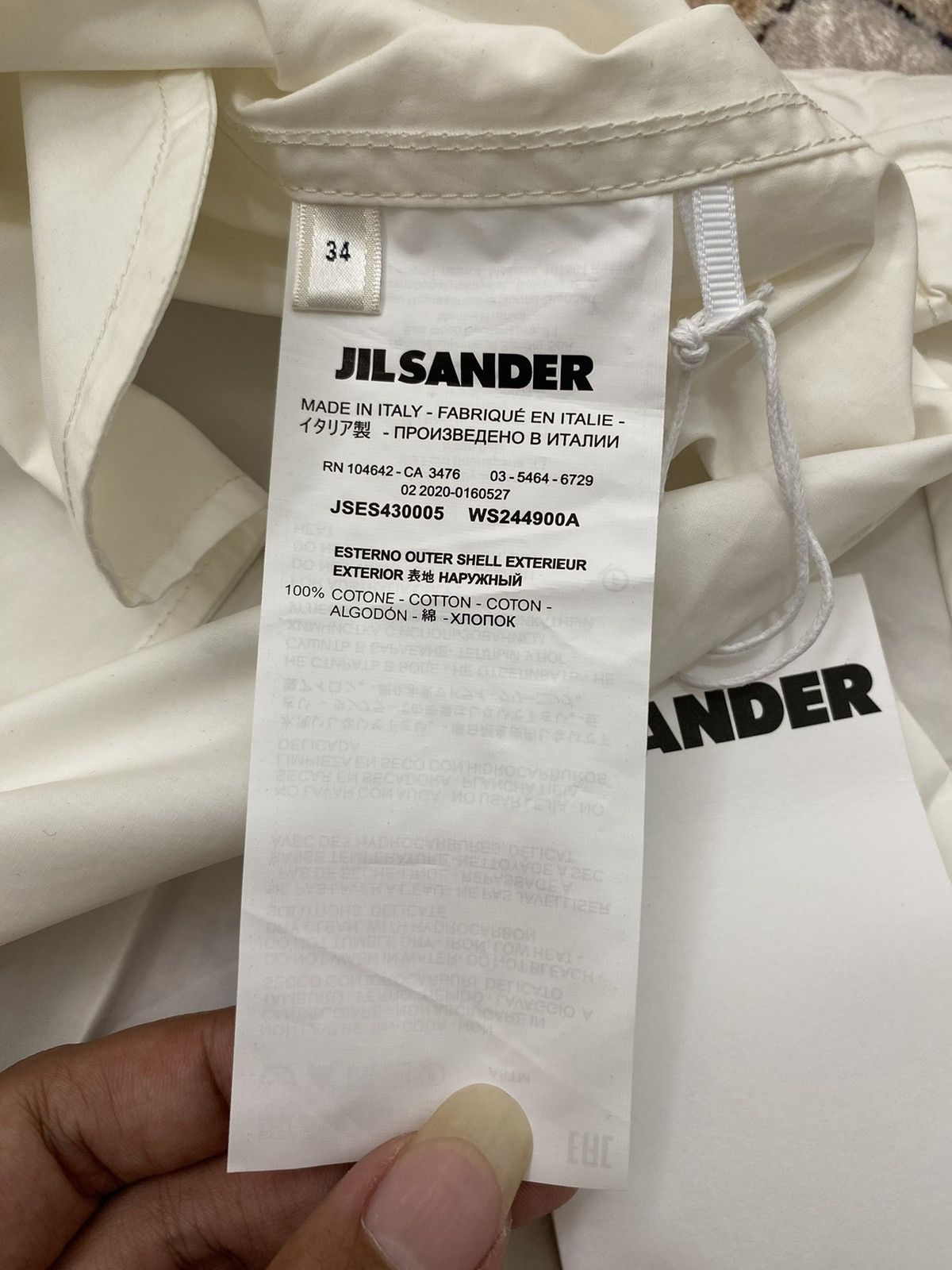 Jil Sander *DS* Jil Sander Logo Print Hooded Parka Raincoat SIZE 34 Size US M / EU 48-50 / 2 - 12 Thumbnail