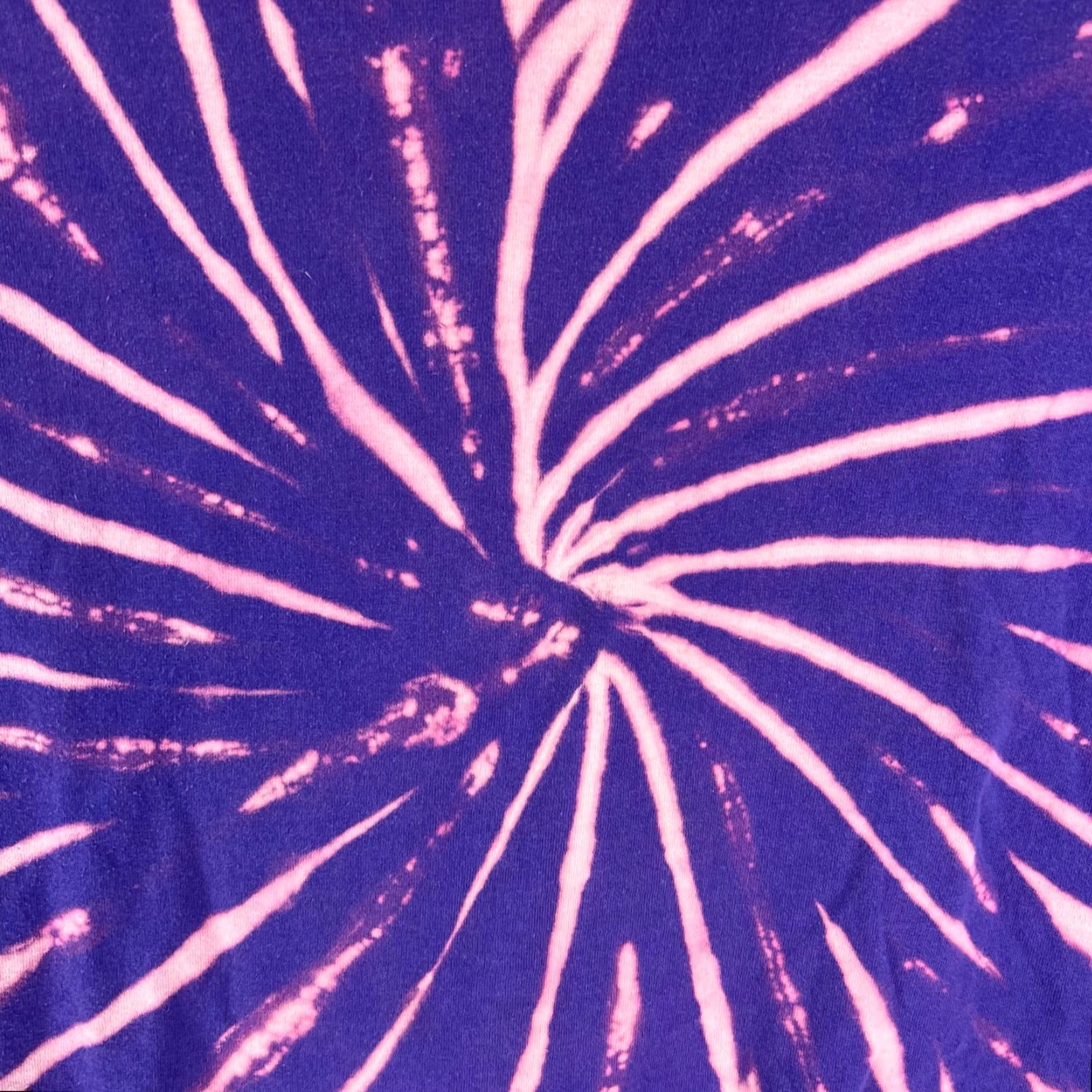 Vintage VINTAGE Tie Dyed T-Shirts Adult Cotton Polyester Neon Spiral Purple XL Handmade Size US XL / EU 56 / 4 - 2 Thumbnail