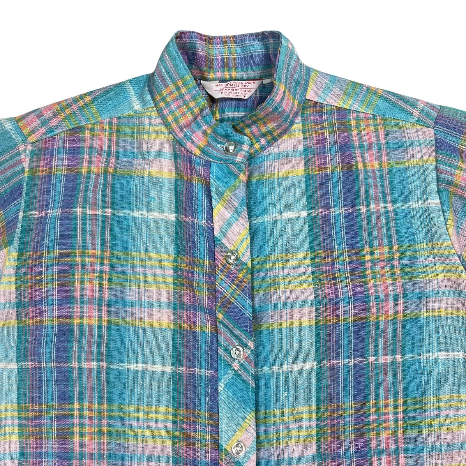 Vintage Vintage 1960s worn women’s work button up shirt (S/M) Size S / US 4 / IT 40 - 2 Thumbnail